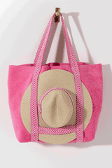 Shiraleah Sol Terry Tote and Hat, Pink