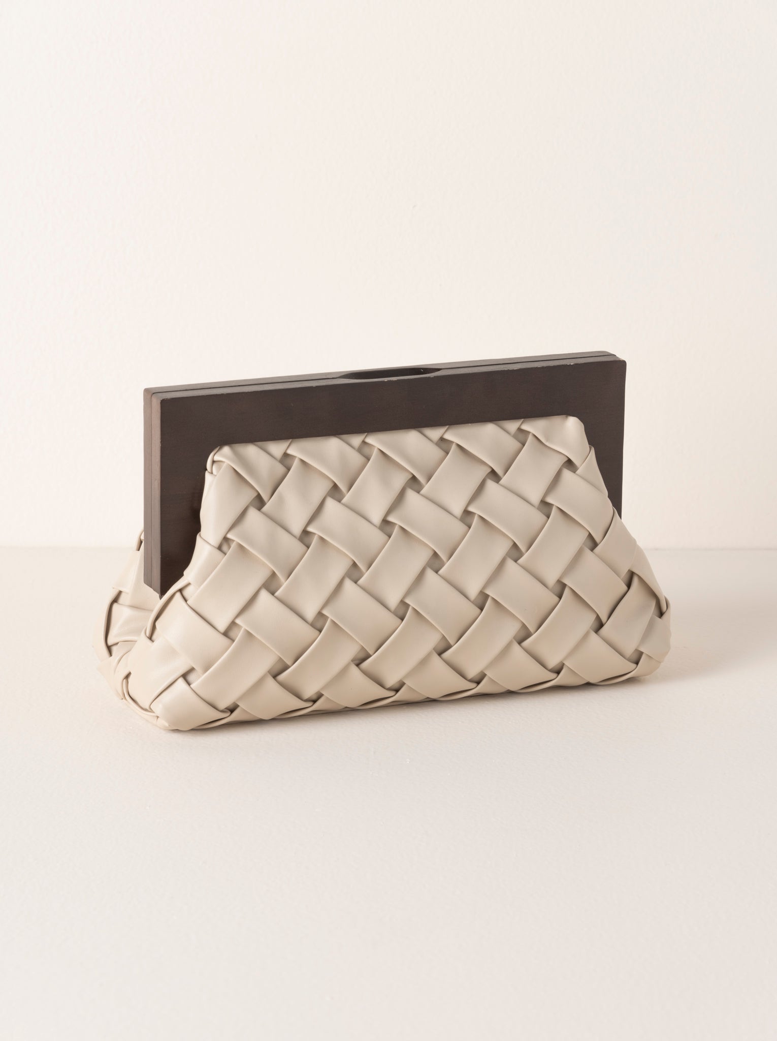 Shiraleah Charlotte Frame Clutch, Ivory