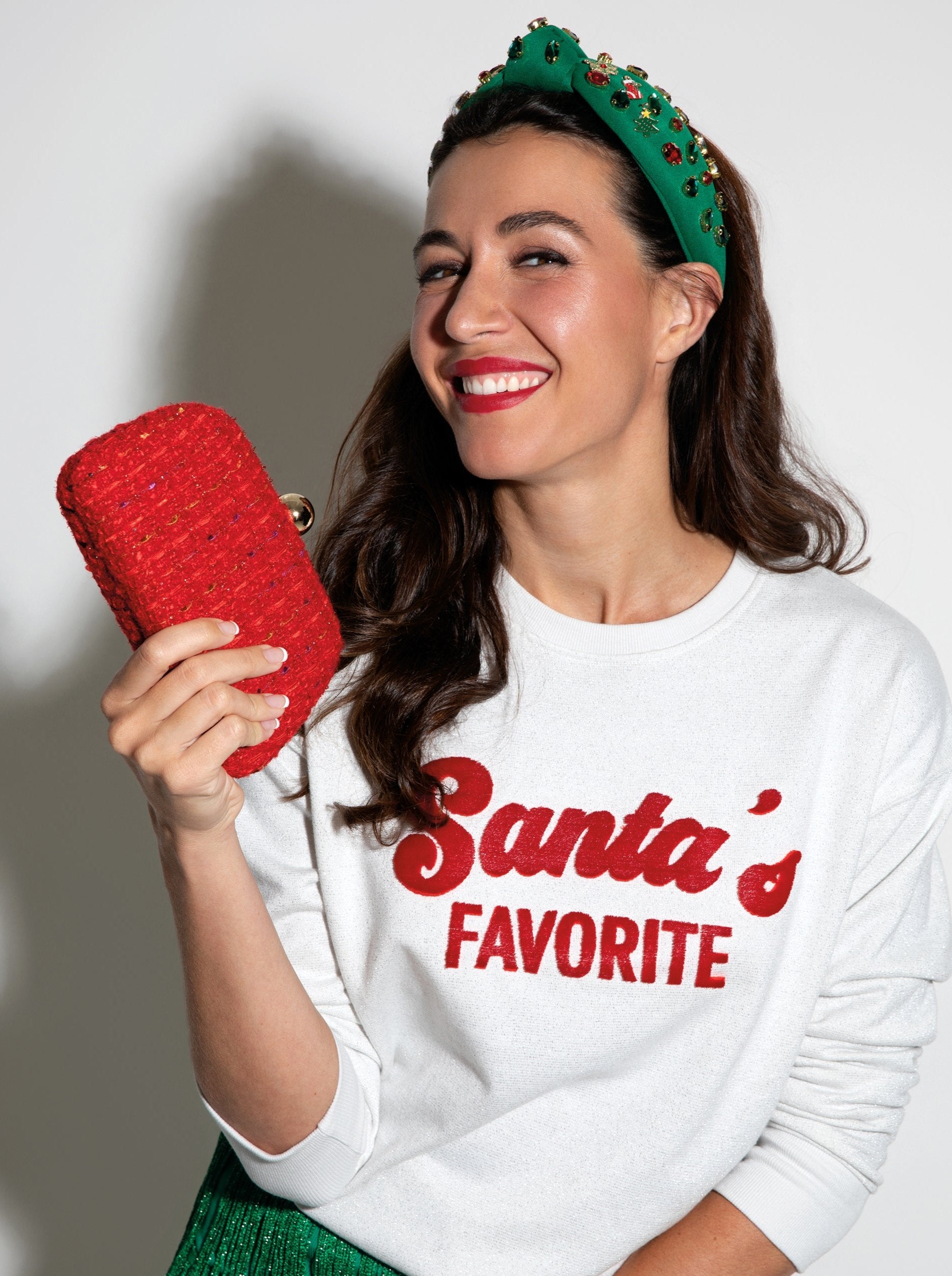 Shiraleah "Santa's Favorite" Sweatshirt, Ivory