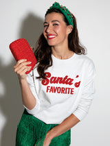 Shiraleah "Santa's Favorite" Sweatshirt, Ivory