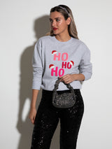 Shiraleah "Ho Ho Ho" Sweatshirt, Grey