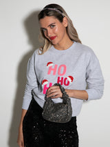 Shiraleah "Ho Ho Ho" Sweatshirt, Grey