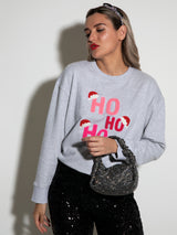 Shiraleah "Ho Ho Ho" Sweatshirt, Grey