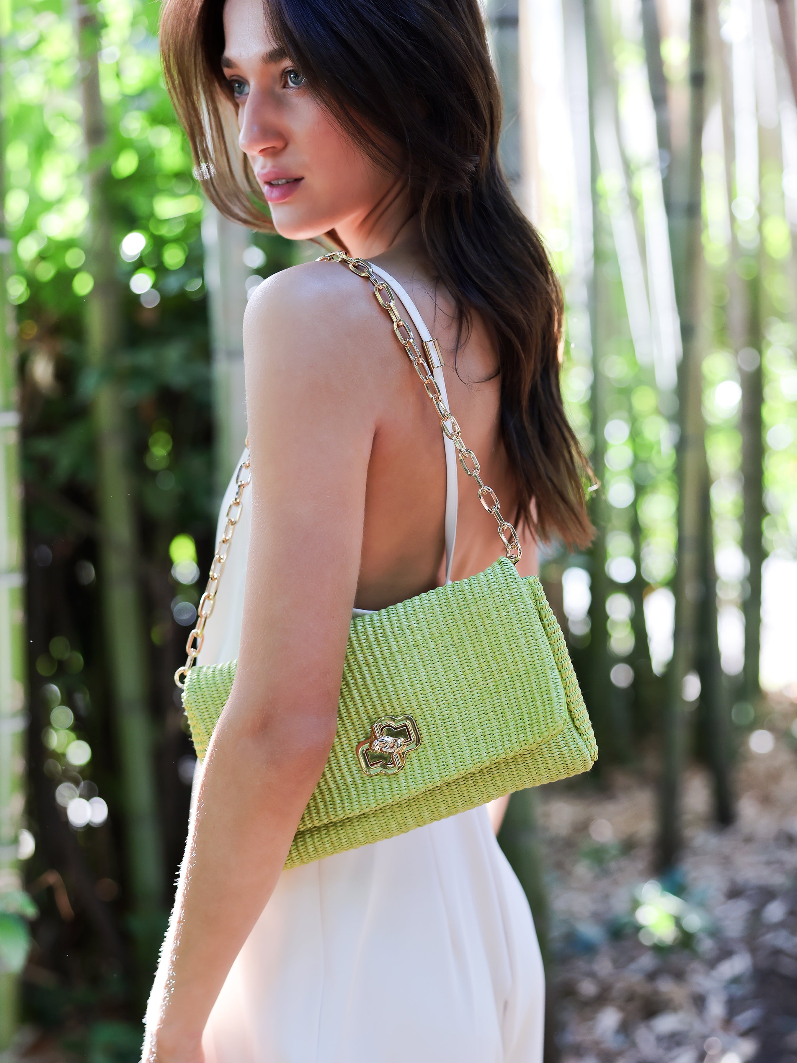 Shiraleah Raffaella Shoulder Bag LIME