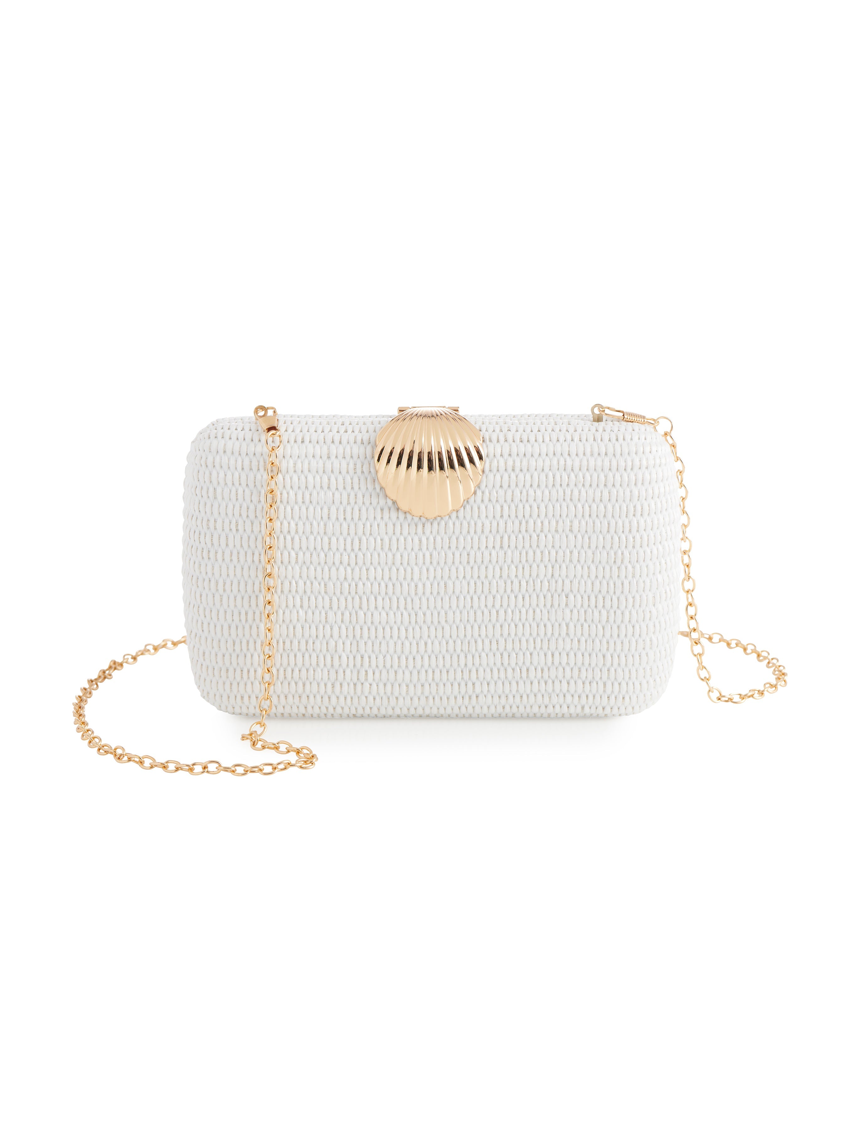 Shiraleah Coquille Minaudiere WHITE