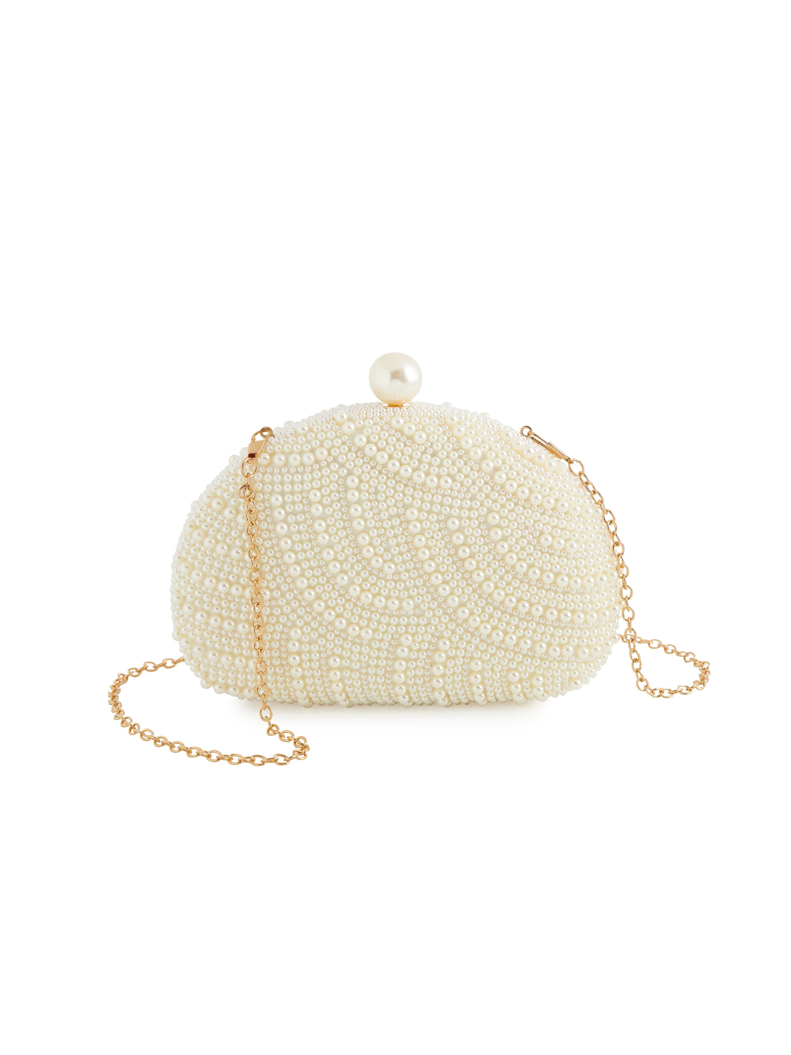 Shiraleah Marguerite Shell Minaudiere, Ivory