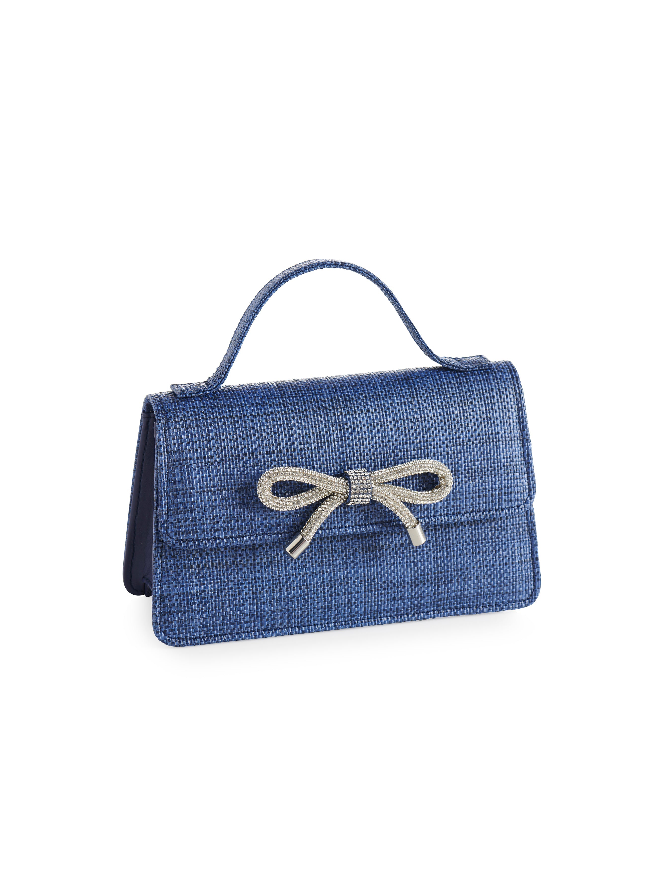 Shiraleah Bowie Straw Mini Bag NAVY