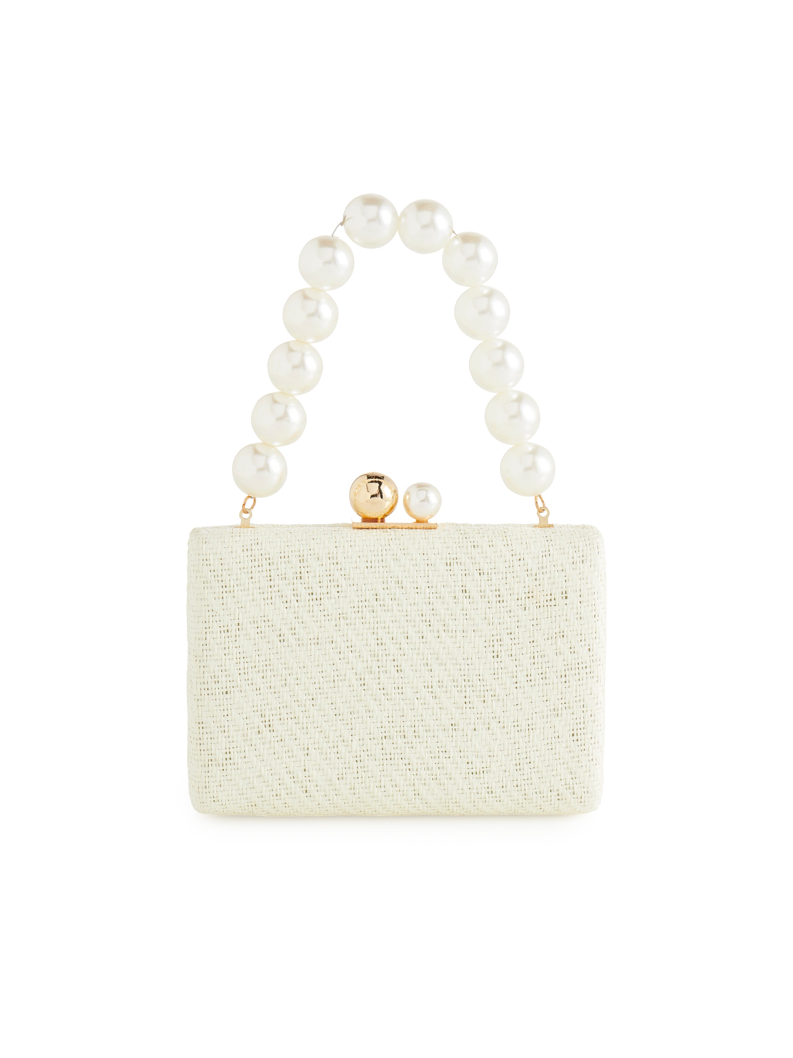 Shiraleah Dita Top Handle Minaudiere, Ivory