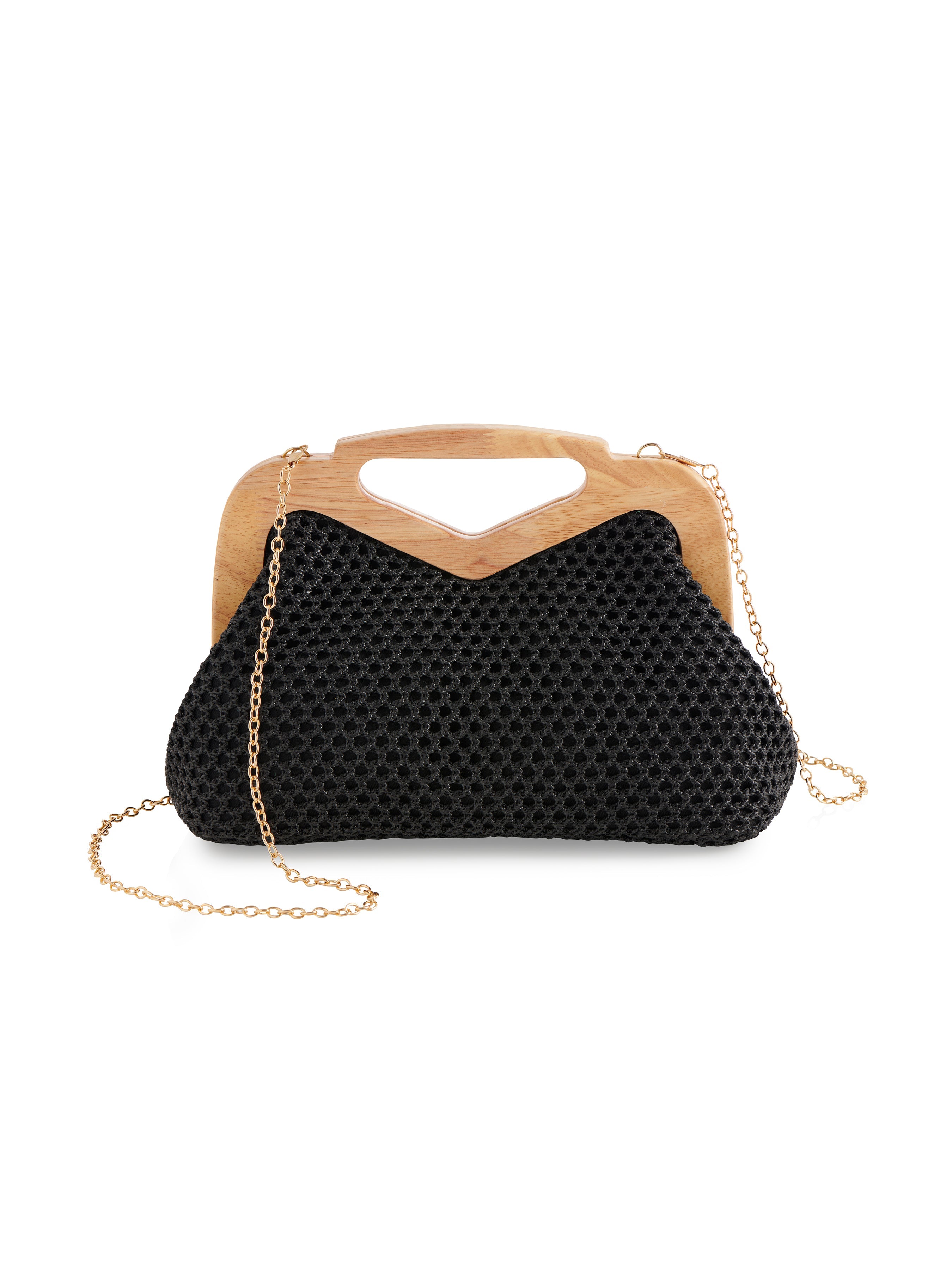 Shiraleah Rio Top Handle Clutch BLACK