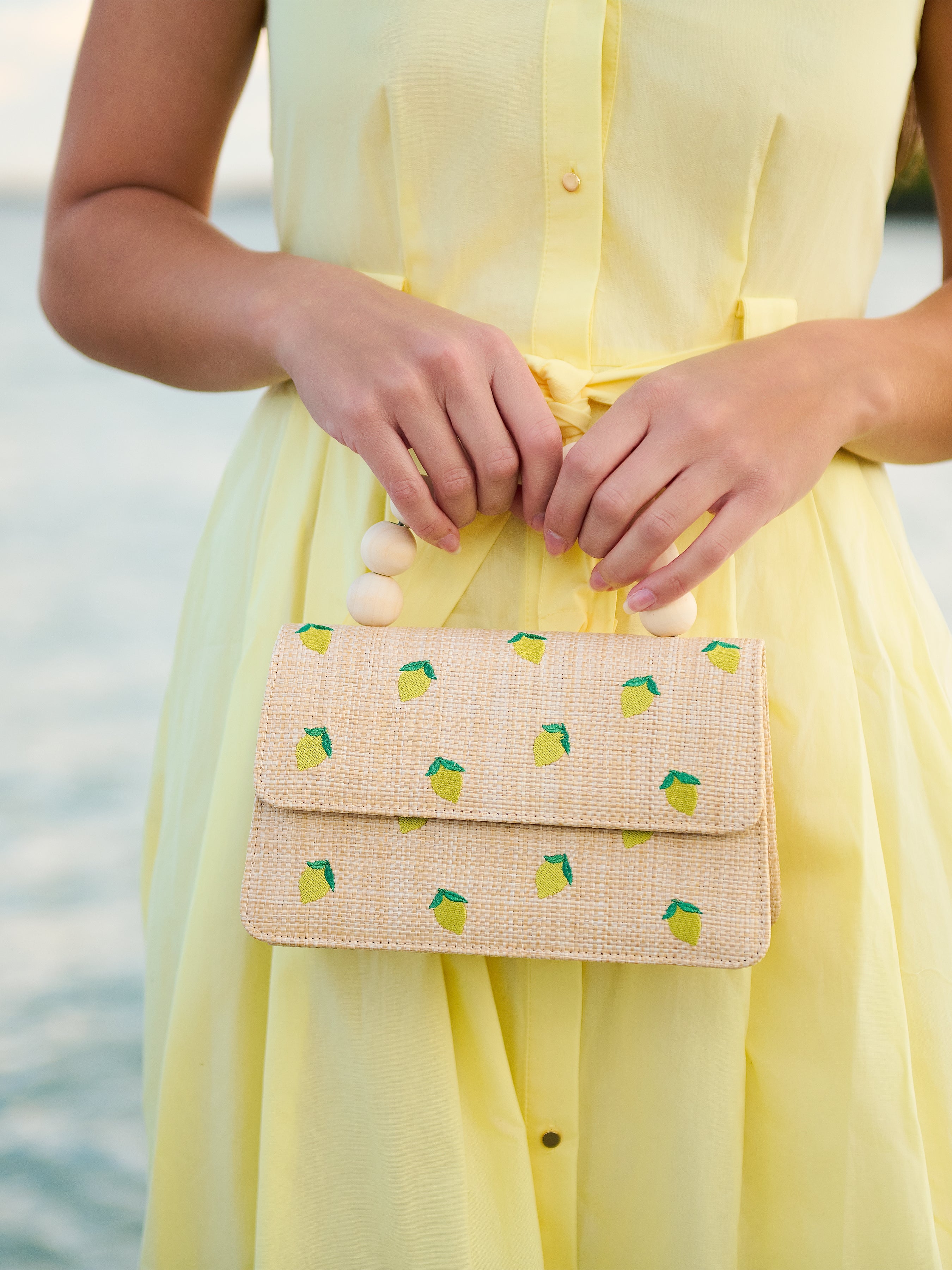 Shiraleah Lemon Mini Bag, Natural