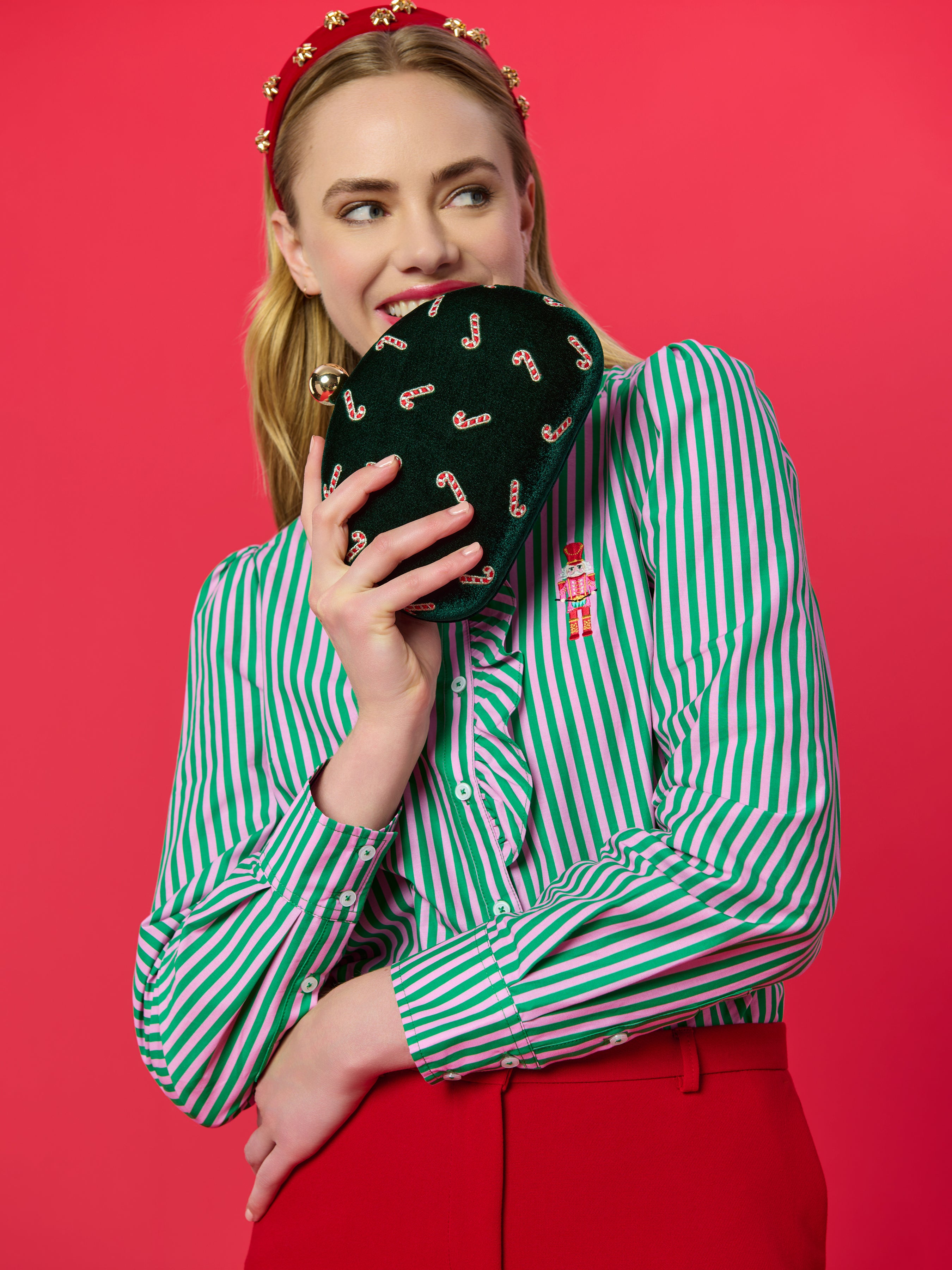 Shiraleah Candy Cane Minaudière, Forest
