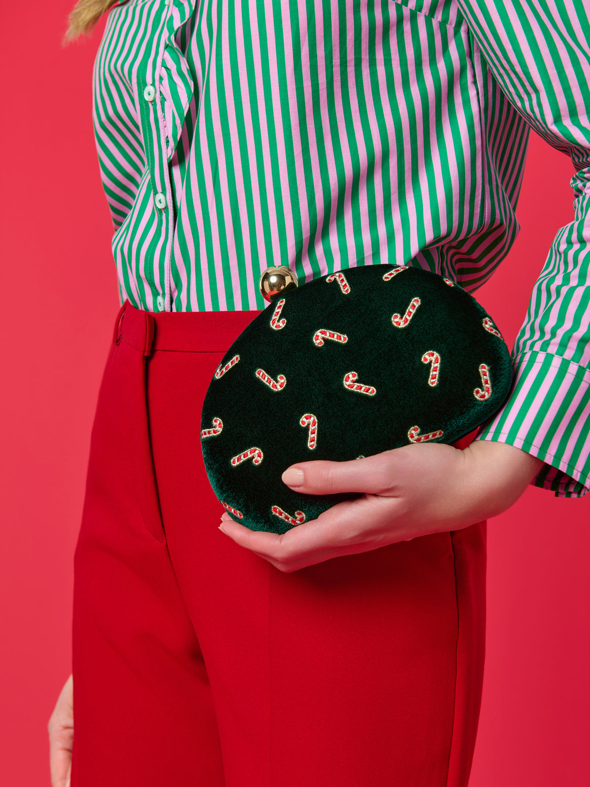 Shiraleah Candy Cane Minaudière, Forest