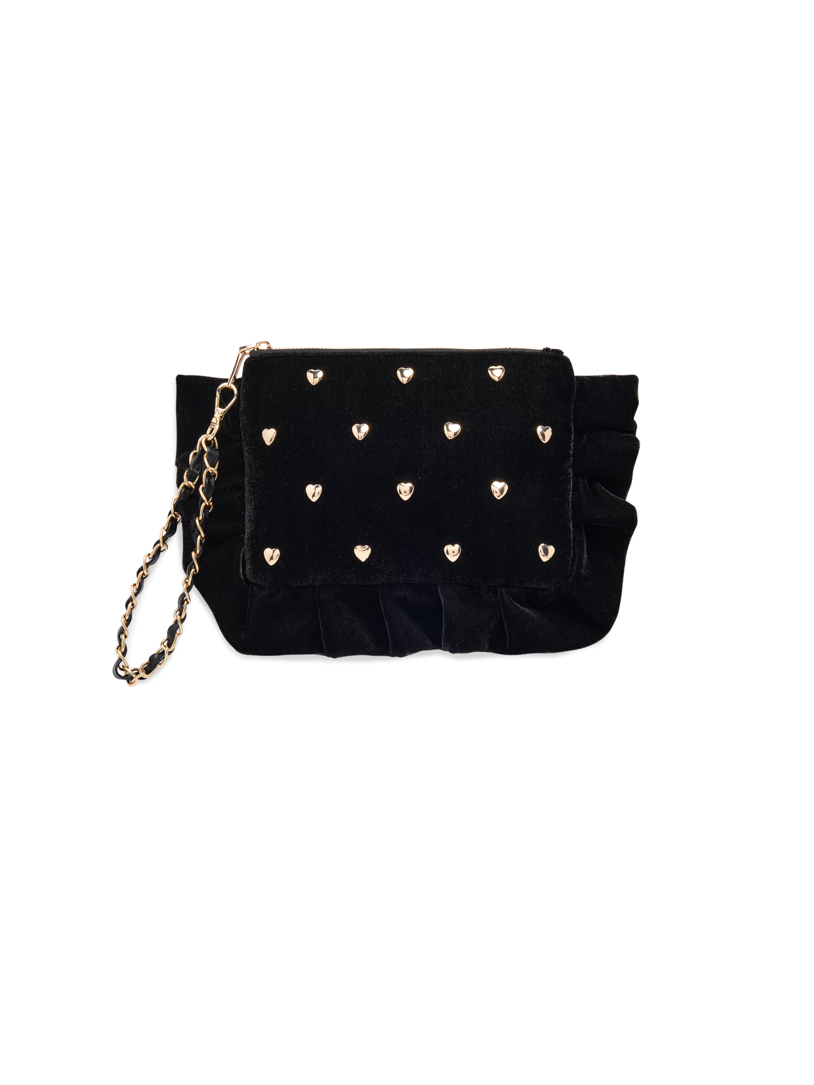 Shiraleah Love Ruffle Wristlet BLACK / OS