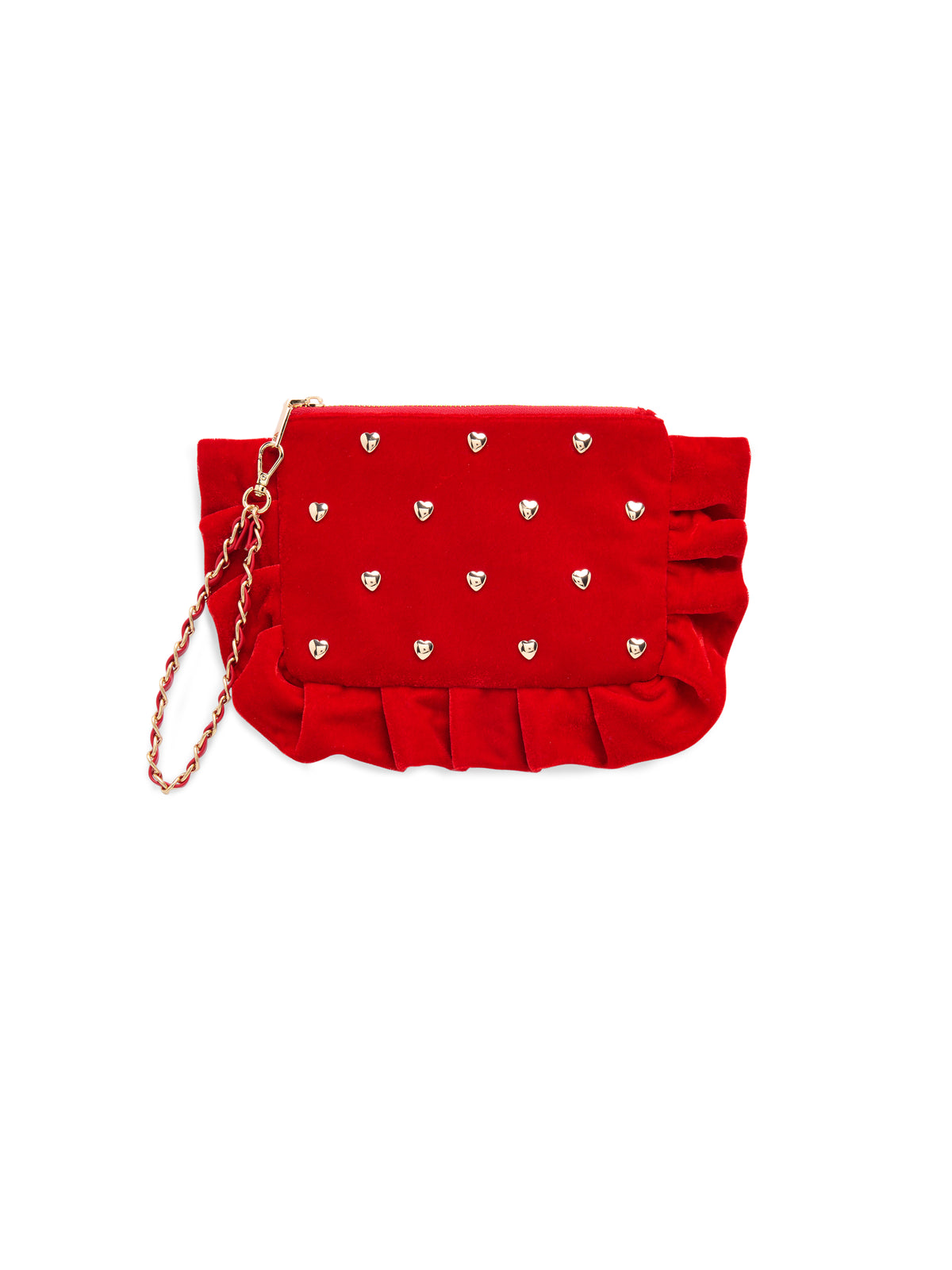 Shiraleah Love Ruffle Wristlet SCARLET / OS