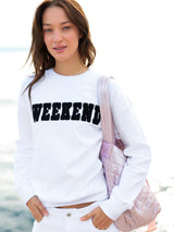 Shiraleah "Weekend" Sweatshirt, White