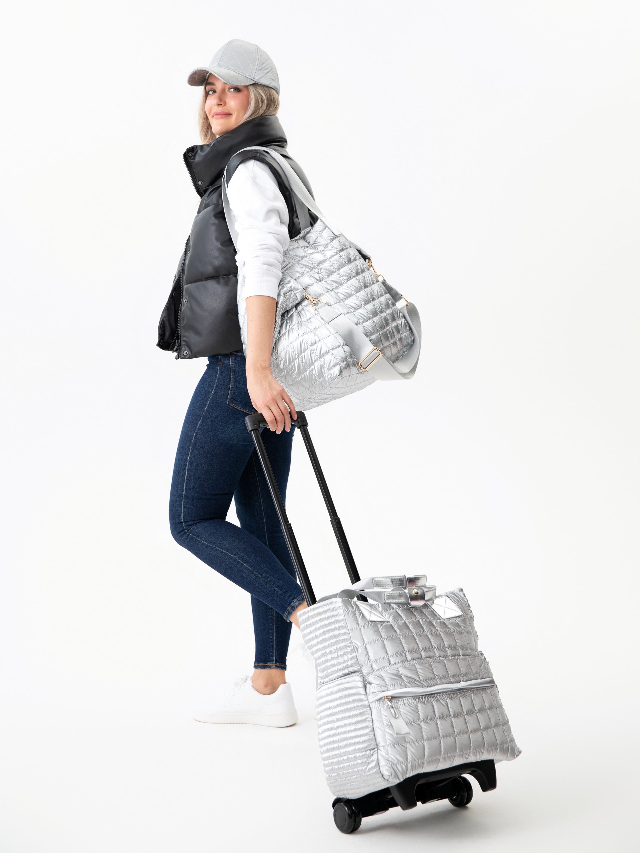 Shiraleah Logan Roller Tote SILVER