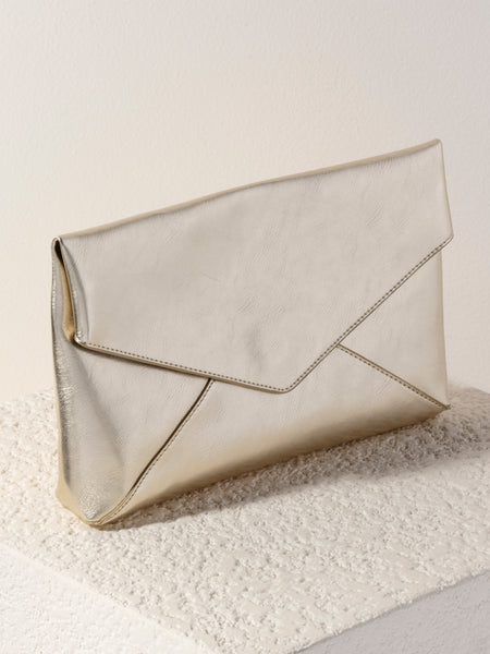 Shiraleah Maddie Envelope Clutch, Gold