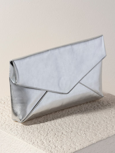 Shiraleah Maddie Envelope Clutch, Silver