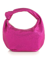 Shiraleah Chrissy Knotted Metallic Top Handle Bag, Magenta