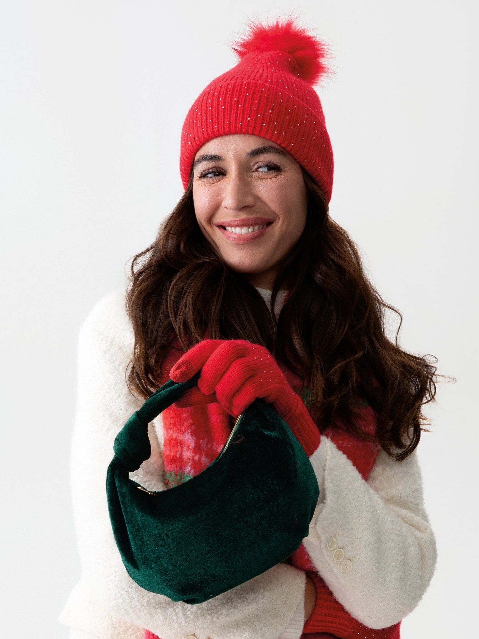 Shiraleah Natalia Touchscreen Gloves, Red