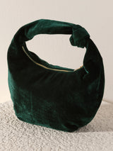 Shiraleah Chrissy Knotted Velvet Top Handle Bag, Green