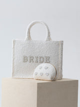 Shiraleah "Bride" Boucle Tote, Ivory