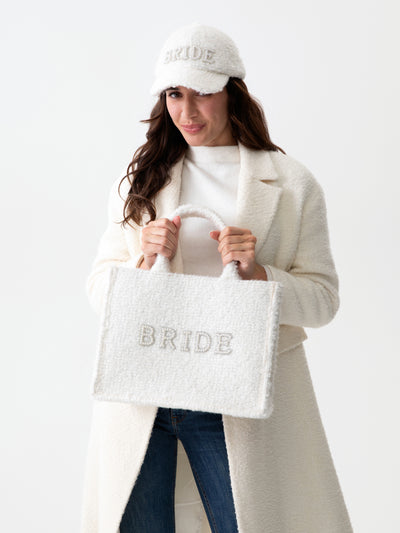 Shiraleah "Bride" Boucle Tote, Ivory