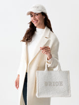 Shiraleah "Bride" Boucle Tote, Ivory