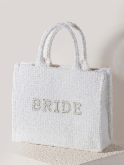 Shiraleah "Bride" Boucle Tote, Ivory