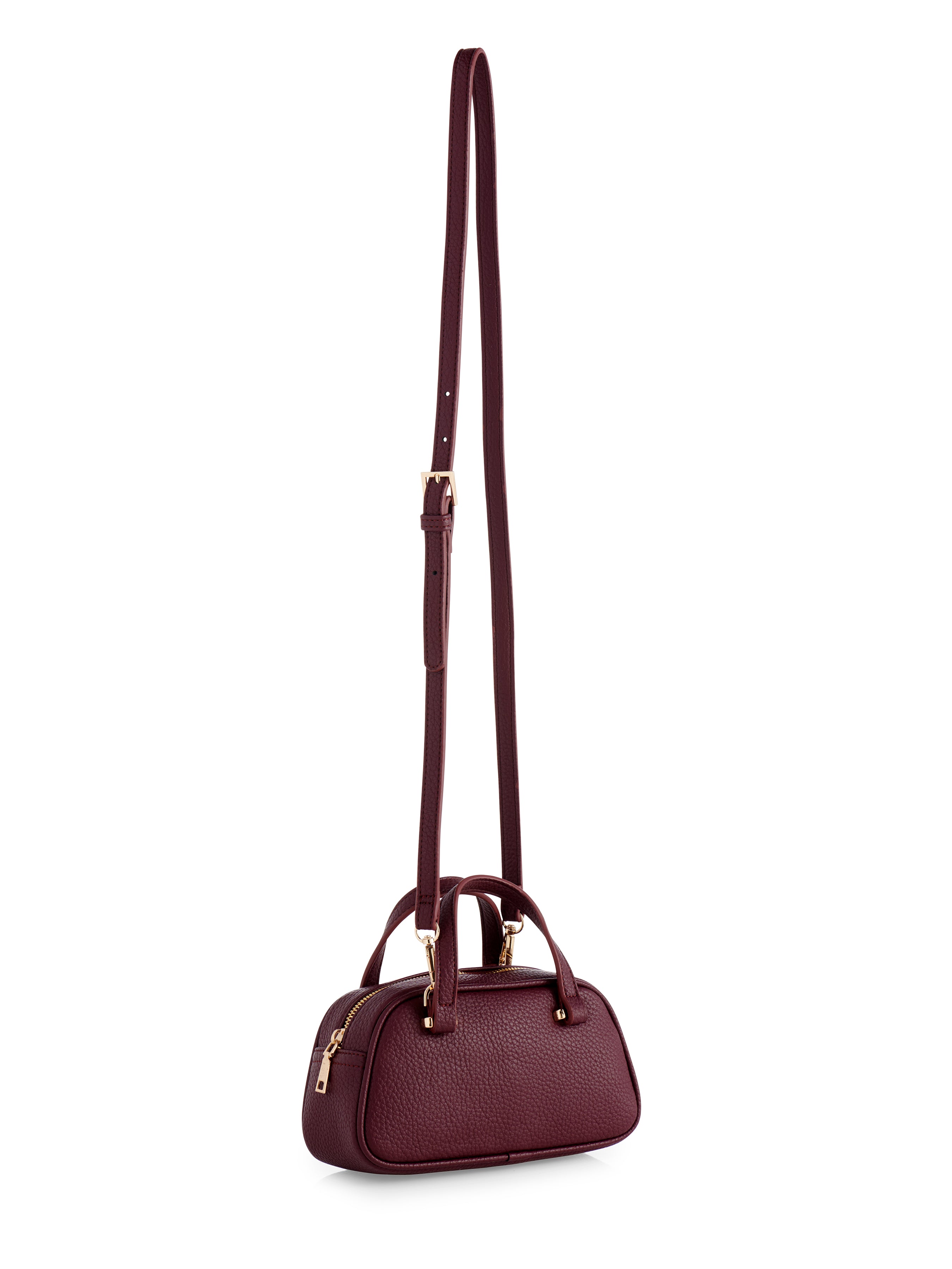 Shiraleah Vallerie Pebble Grain Mini Top Handle Bag WINE