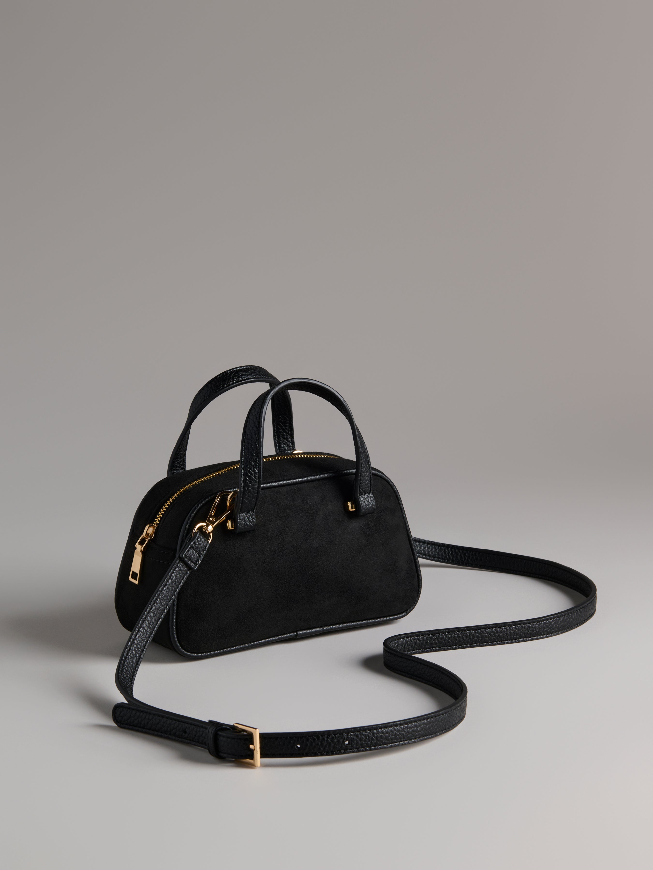 Shiraleah Vallerie Suede Mini Top Handle Bag BLACK