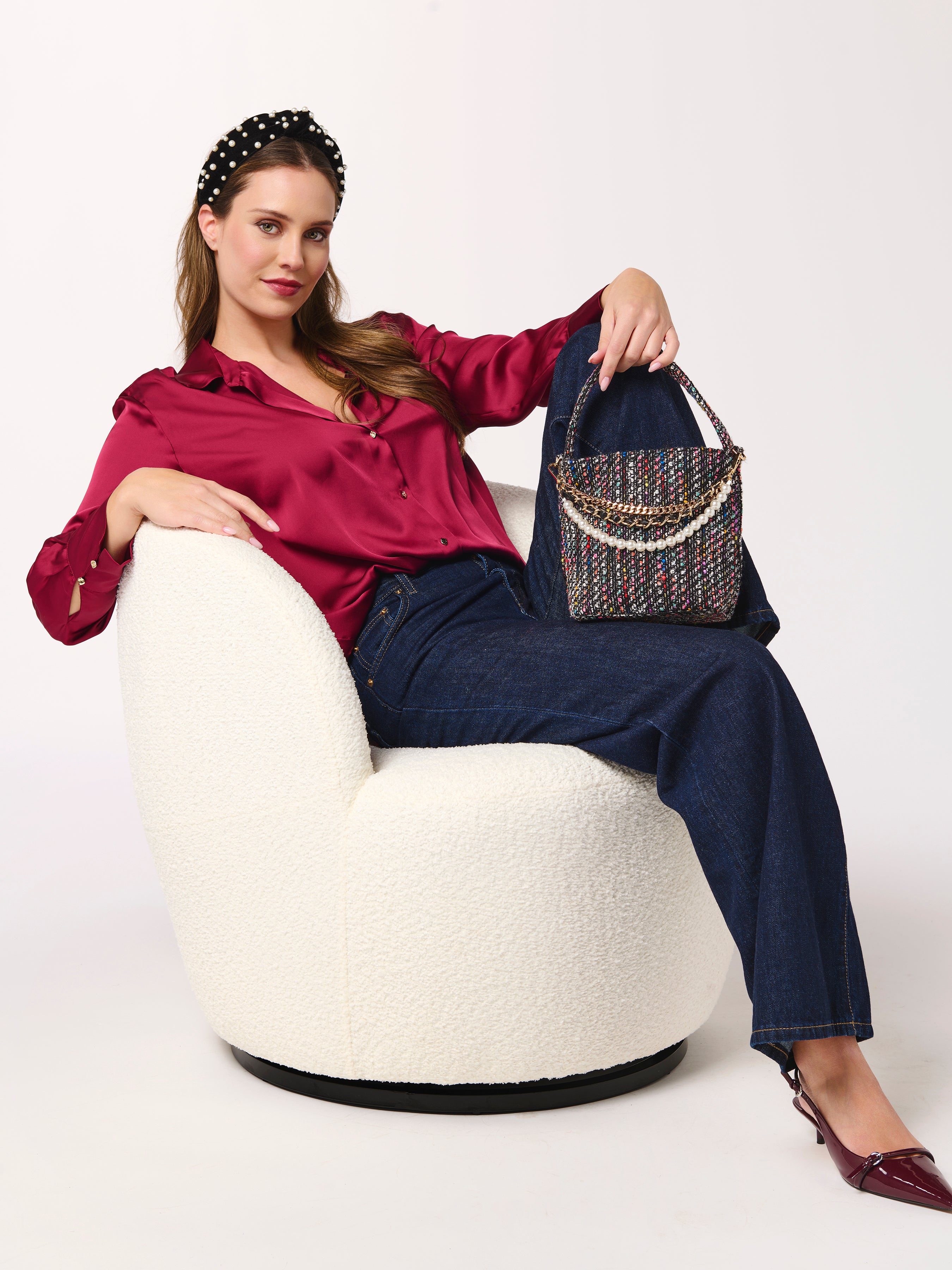 Shiraleah Anya Top Handle Bucket Bag, Multi