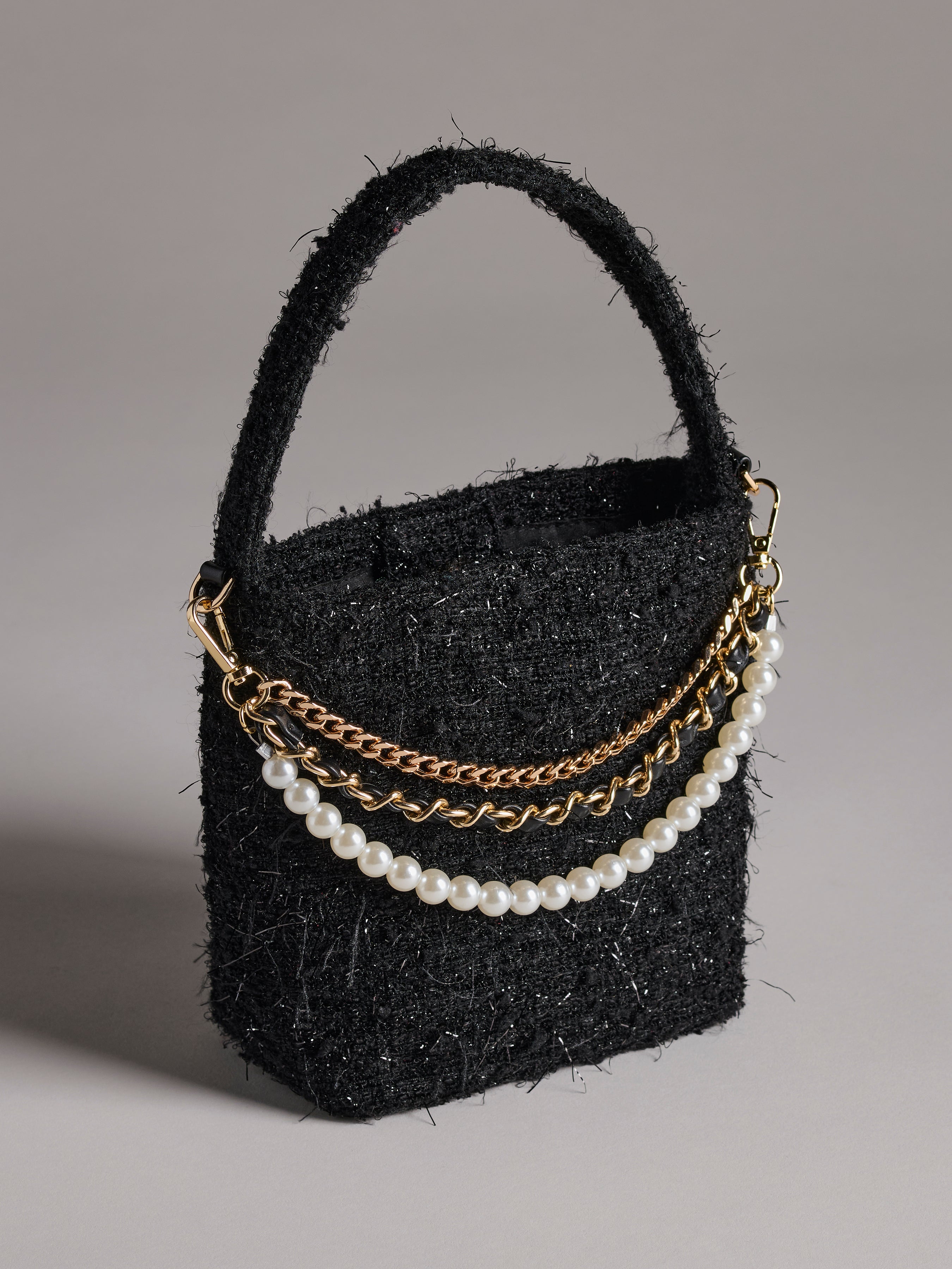 Shiraleah Annie Top Handle Bucket Bag, Black