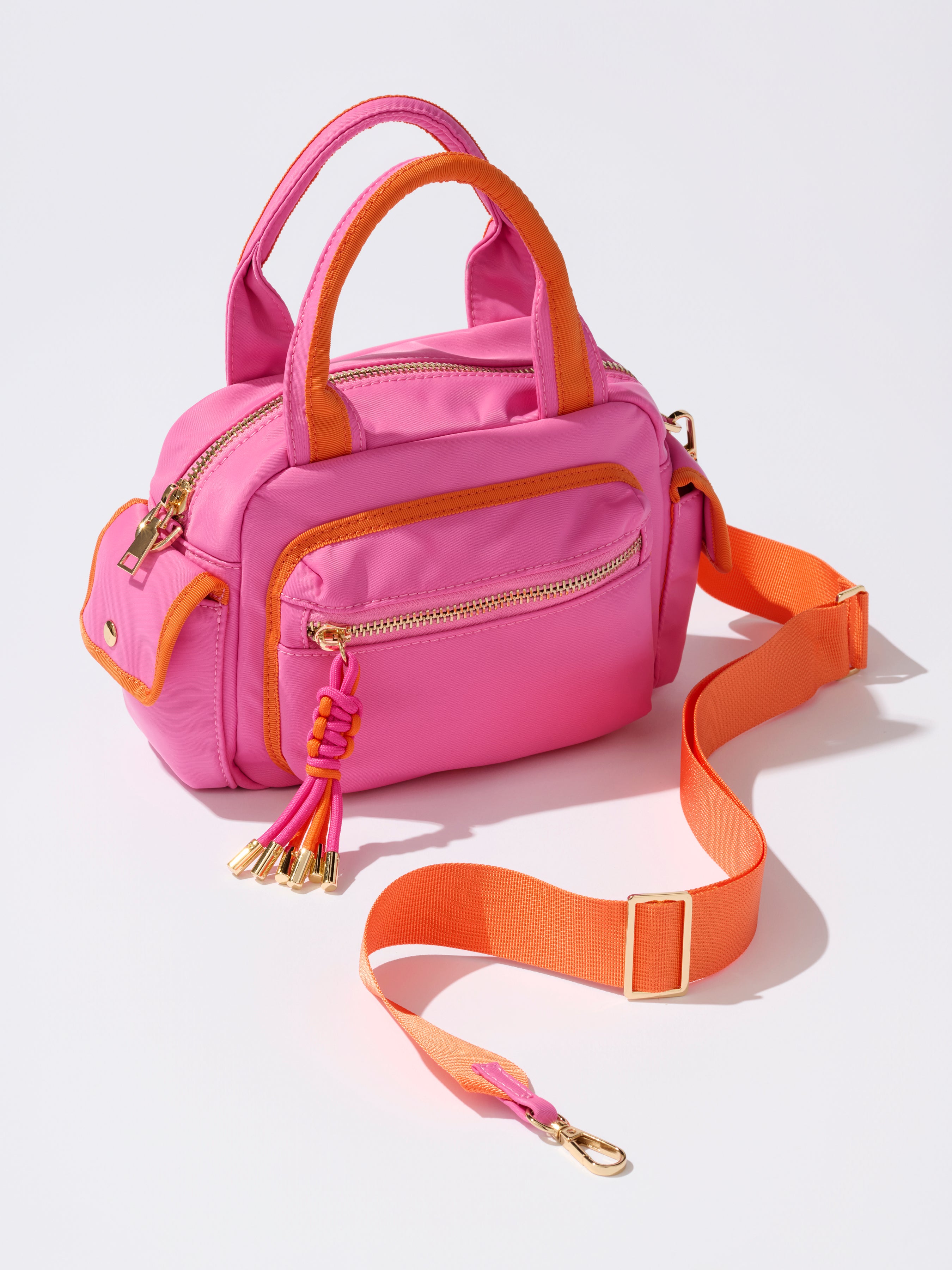 Shiraleah Jet Top Handle Shoulder Bag PINK