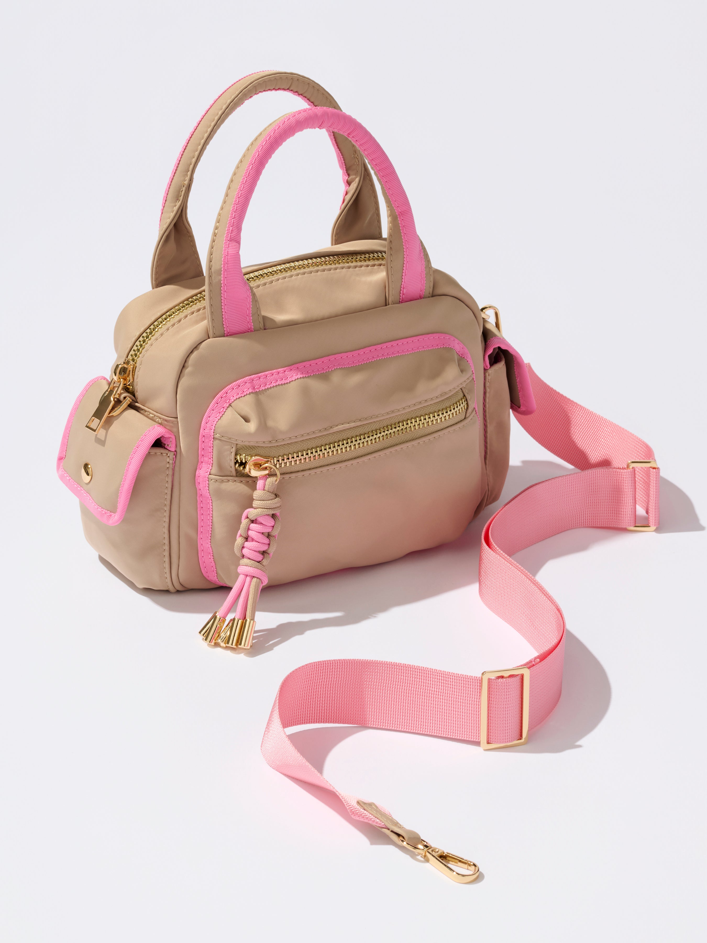 Shiraleah Jet Top Handle Shoulder Bag TAN