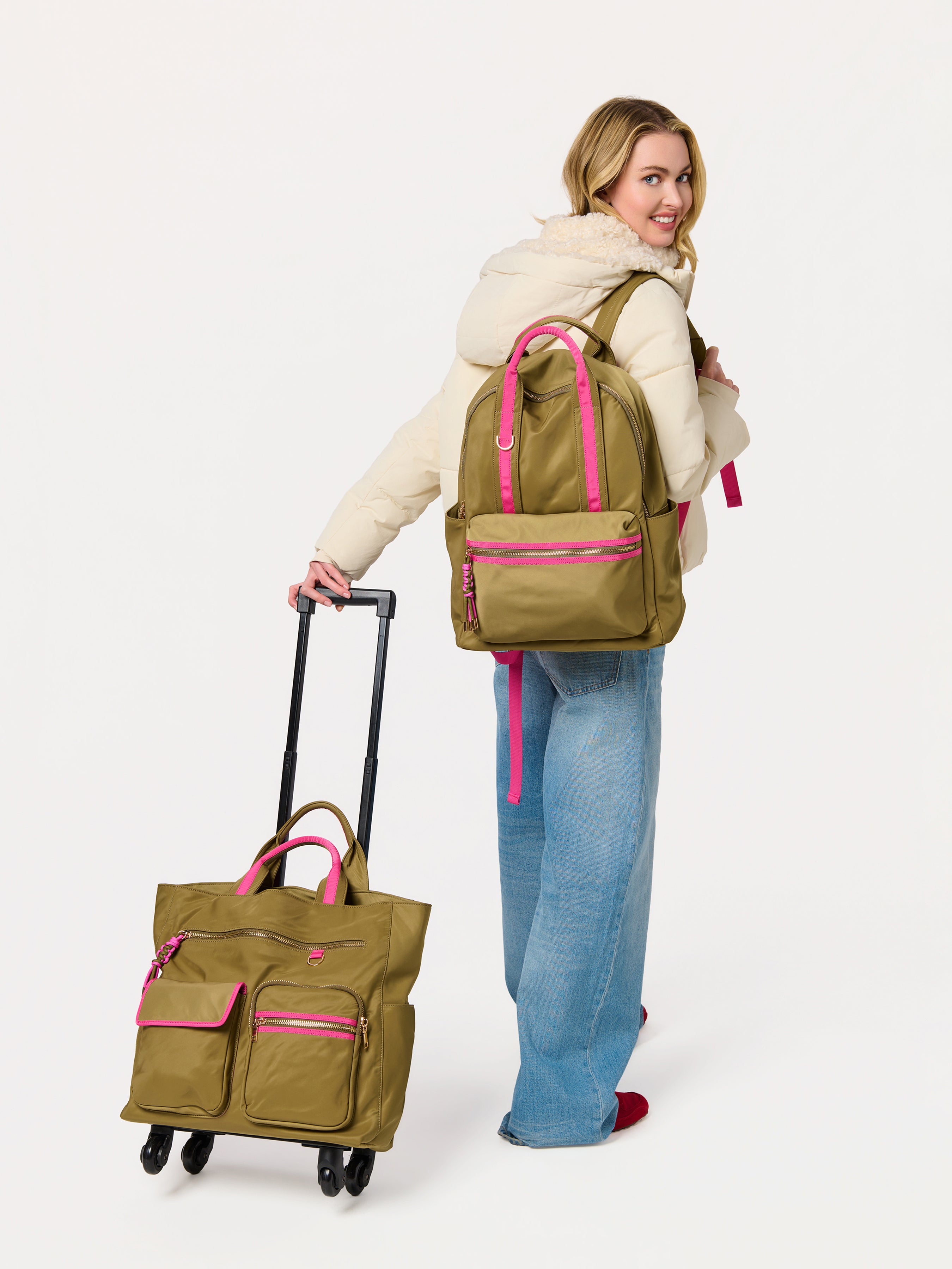 Shiraleah Jet Backpack OLIVE / OS