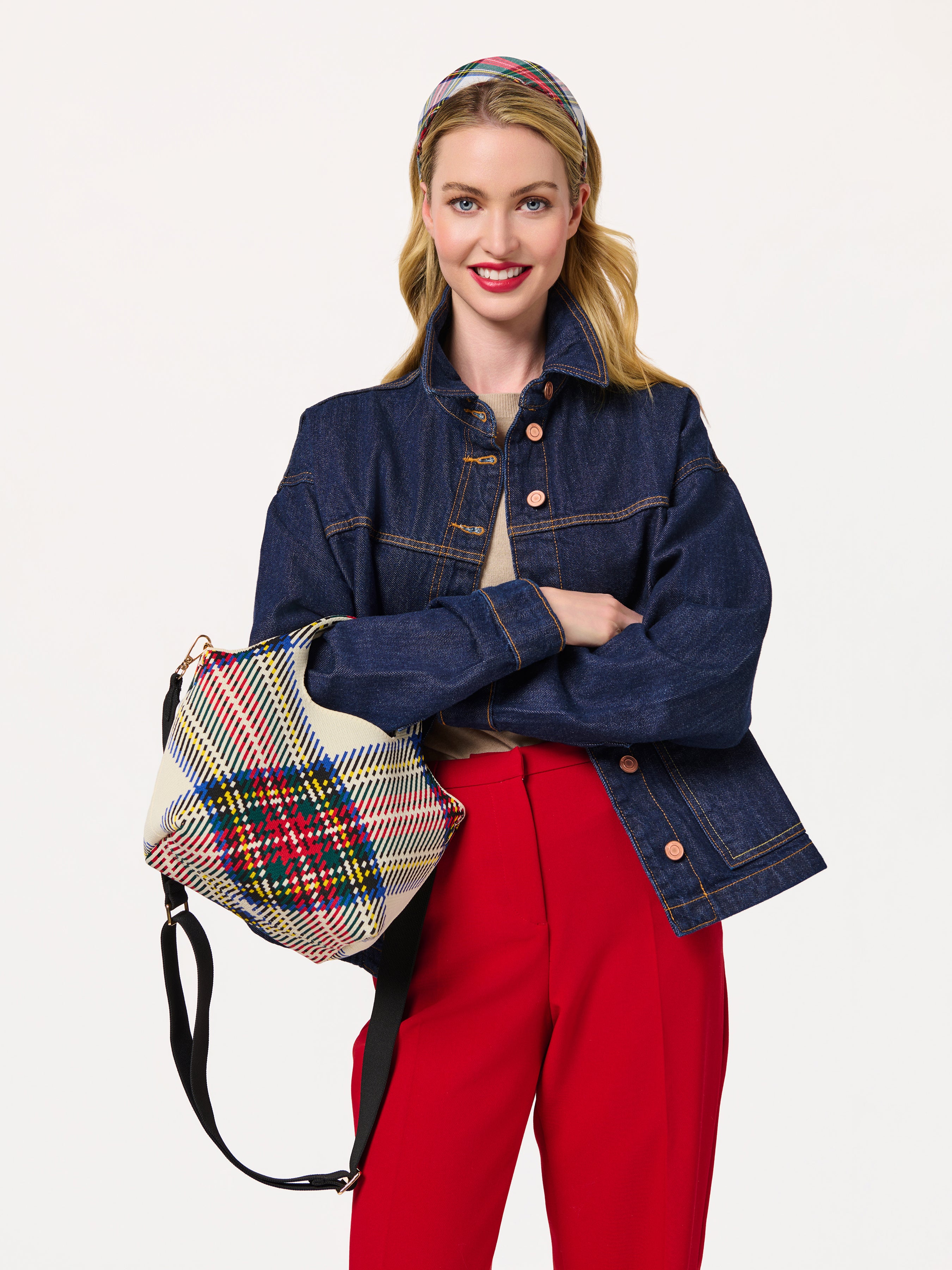 Shiraleah Robbie Plaid Mini Tote IVORY / OS