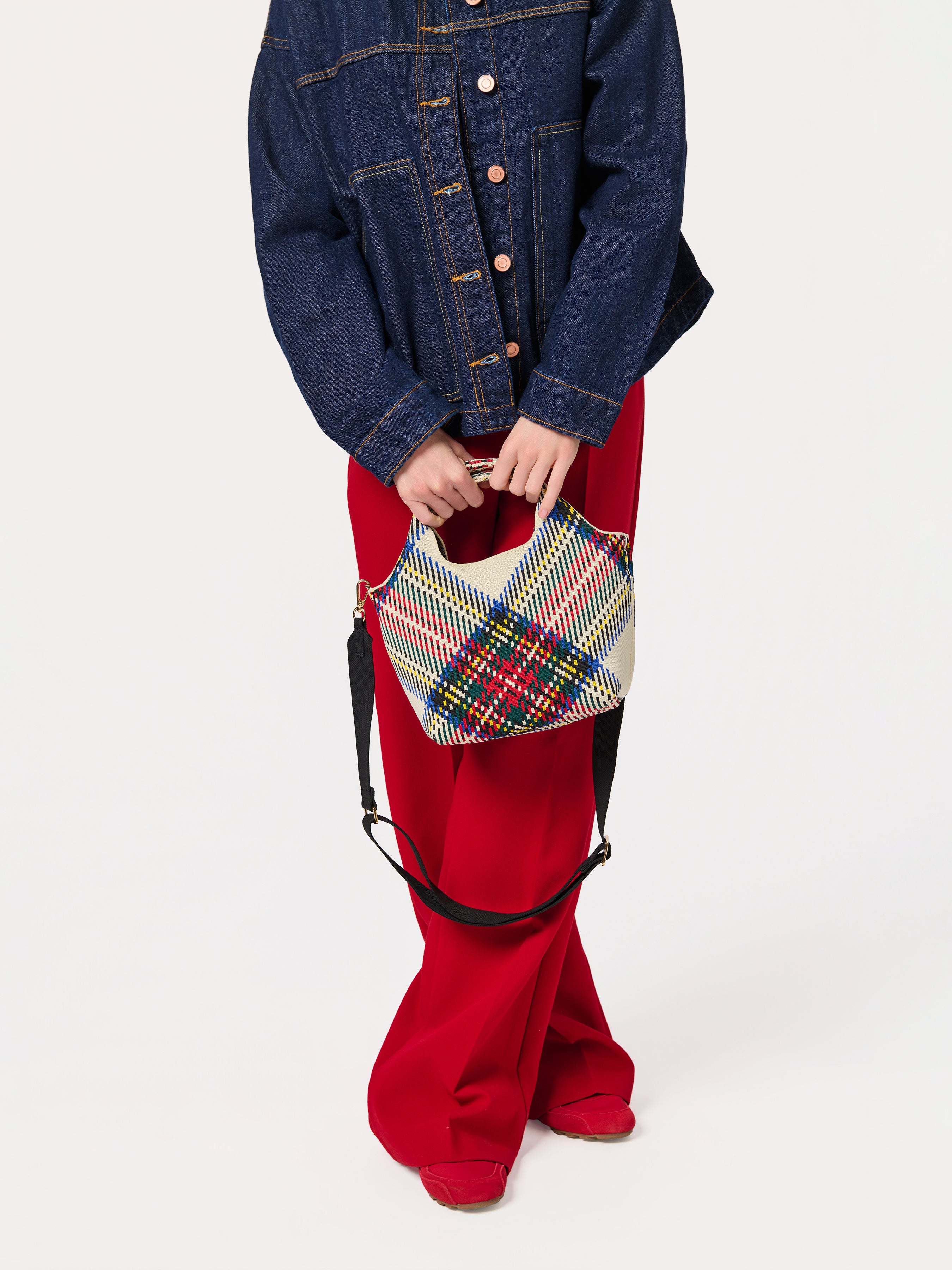 Shiraleah Robbie Plaid Mini Tote IVORY / OS