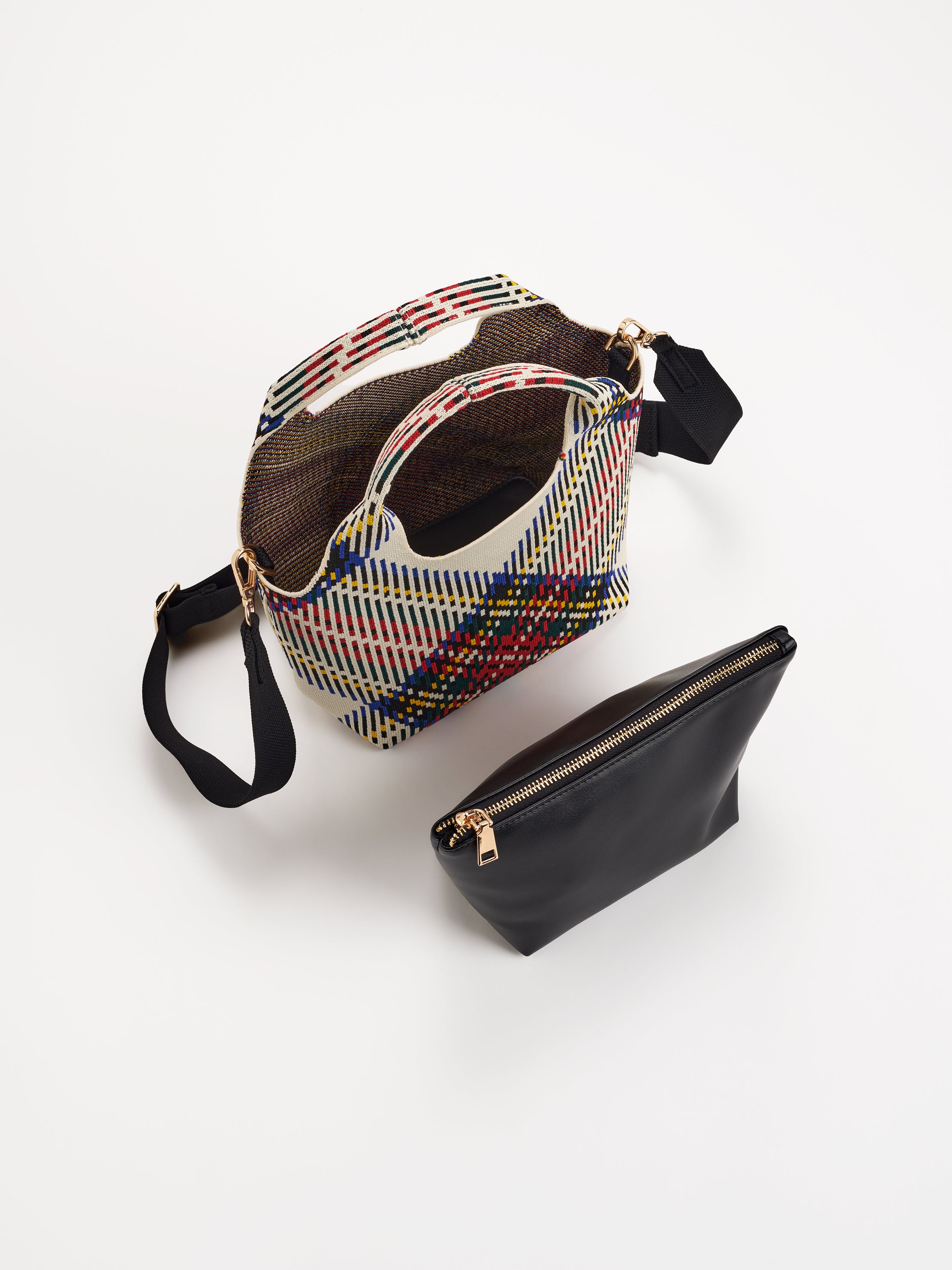 Shiraleah Robbie Plaid Mini Tote IVORY / OS