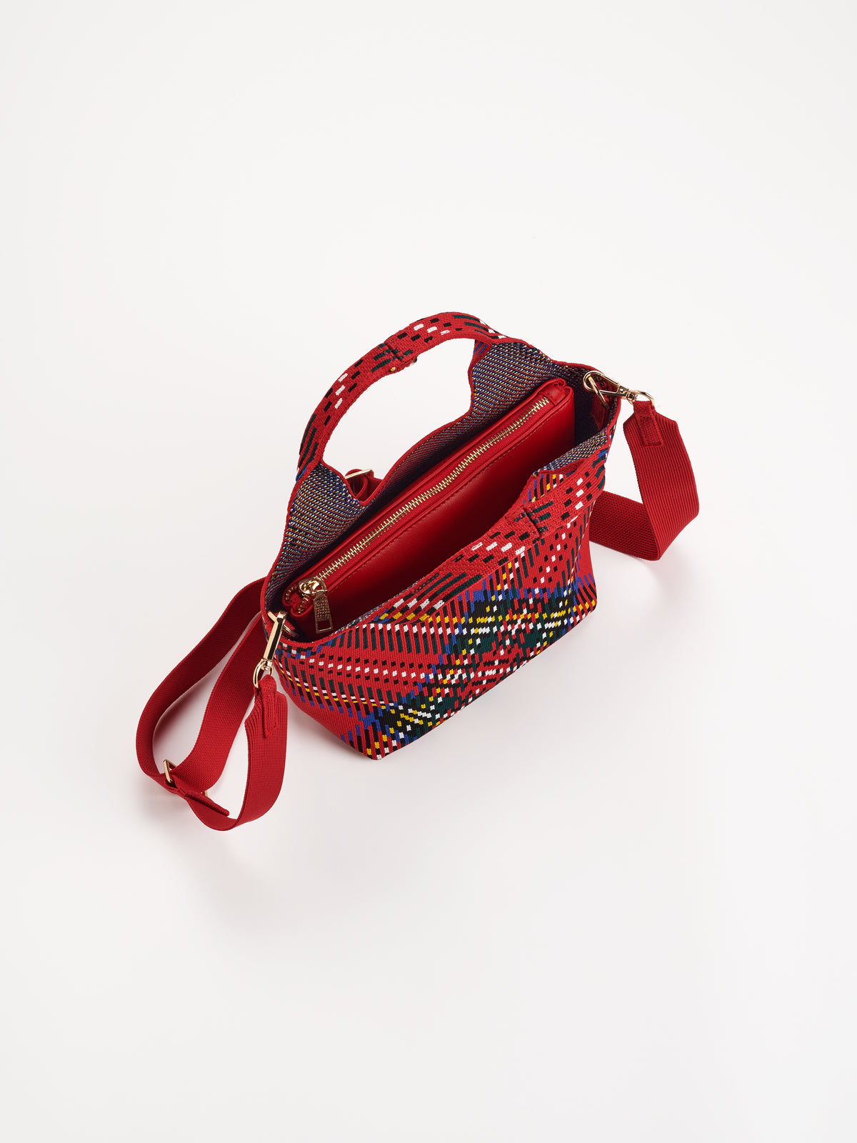 Shiraleah Robbie Plaid Mini Tote RED / OS