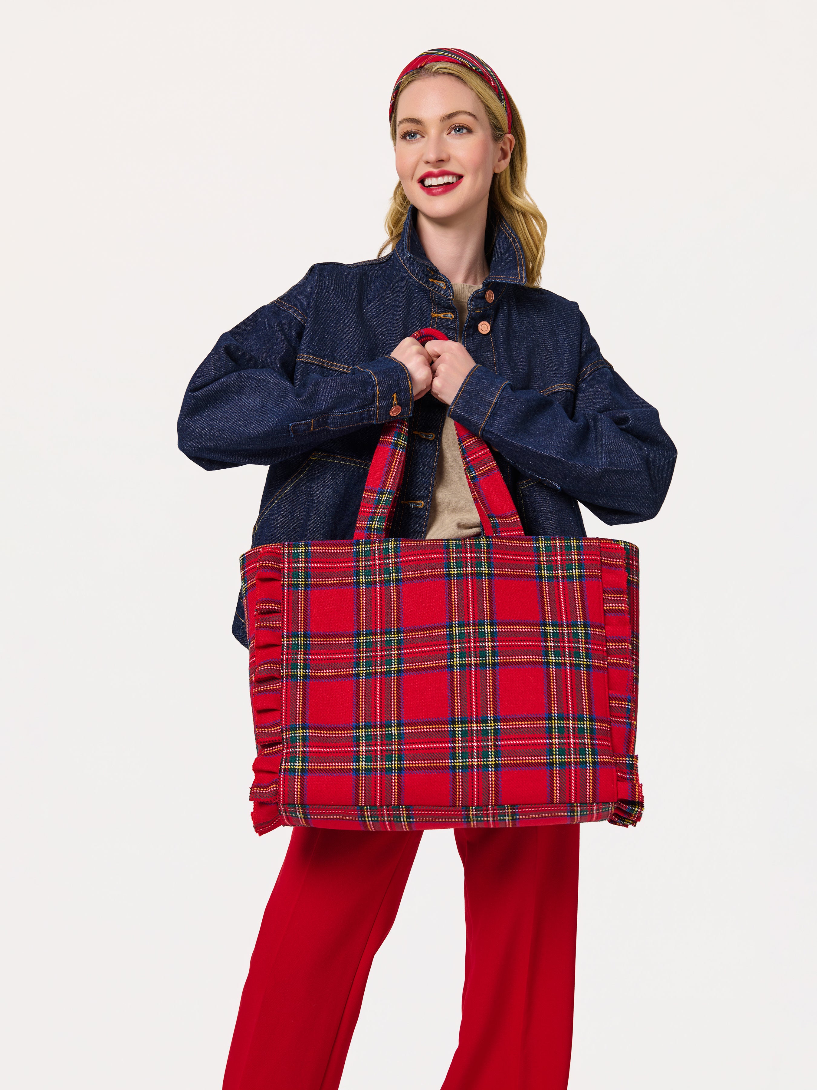 Shiraleah Scottie Ruffle Tote RED / OS