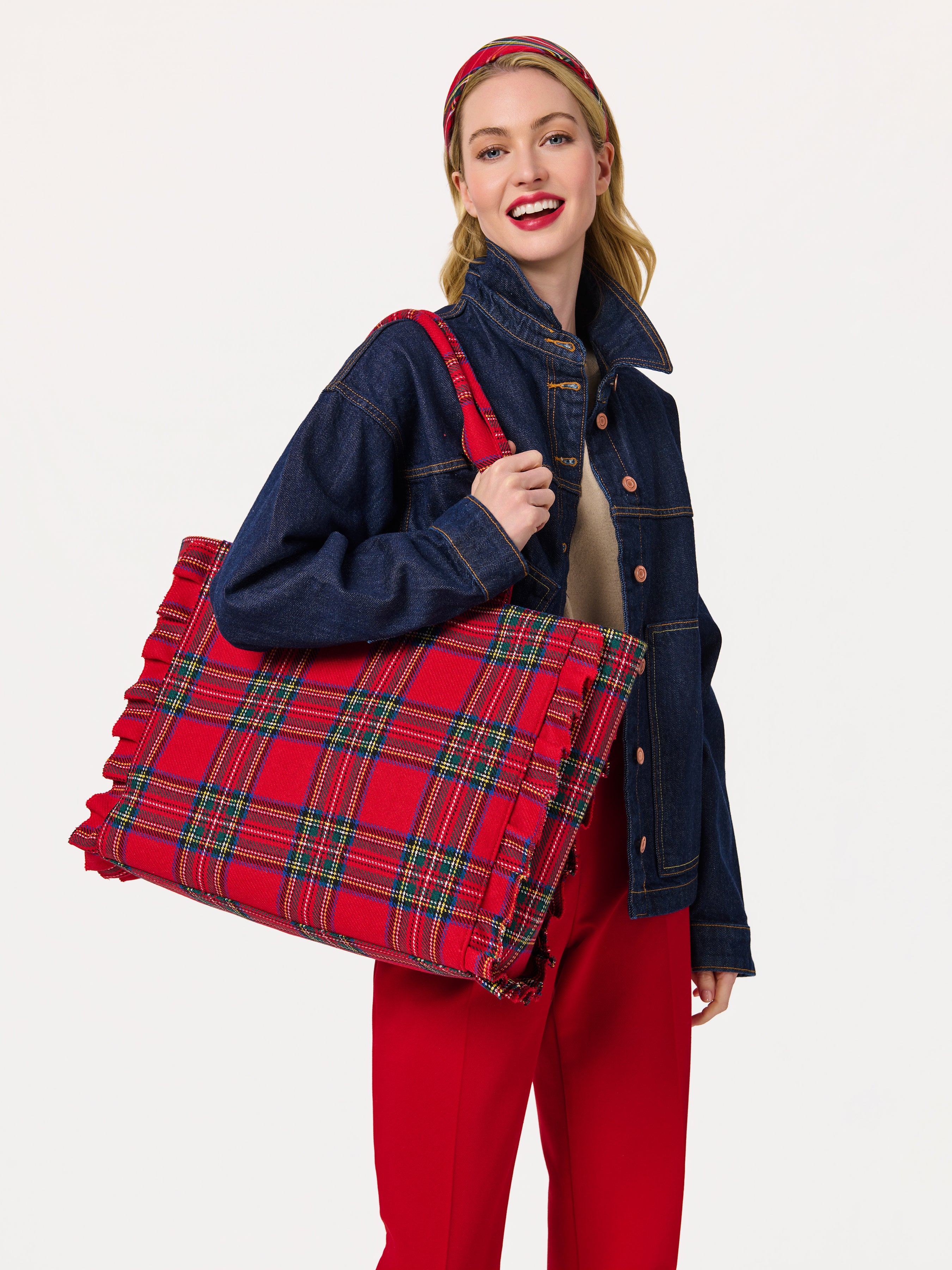 Shiraleah Scottie Ruffle Tote RED / OS