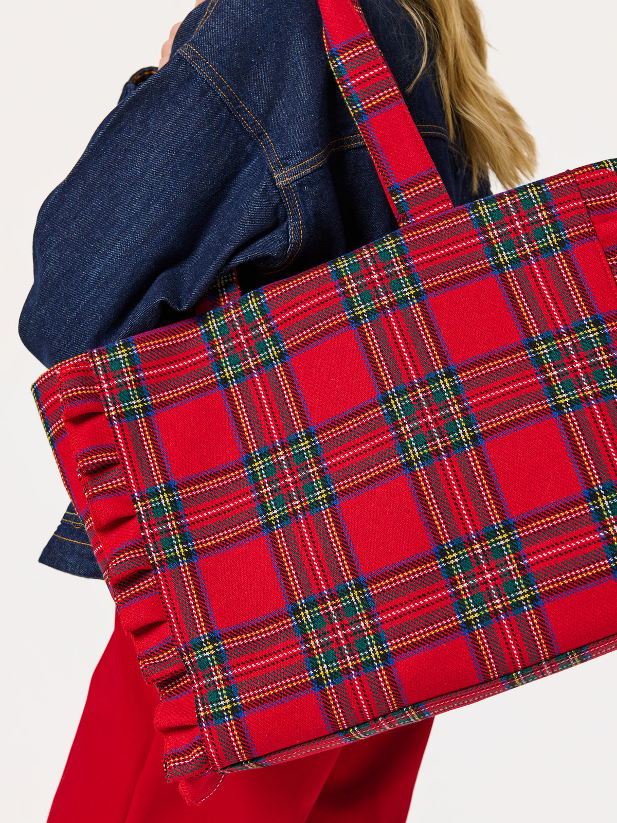 Shiraleah Scottie Ruffle Tote RED / OS