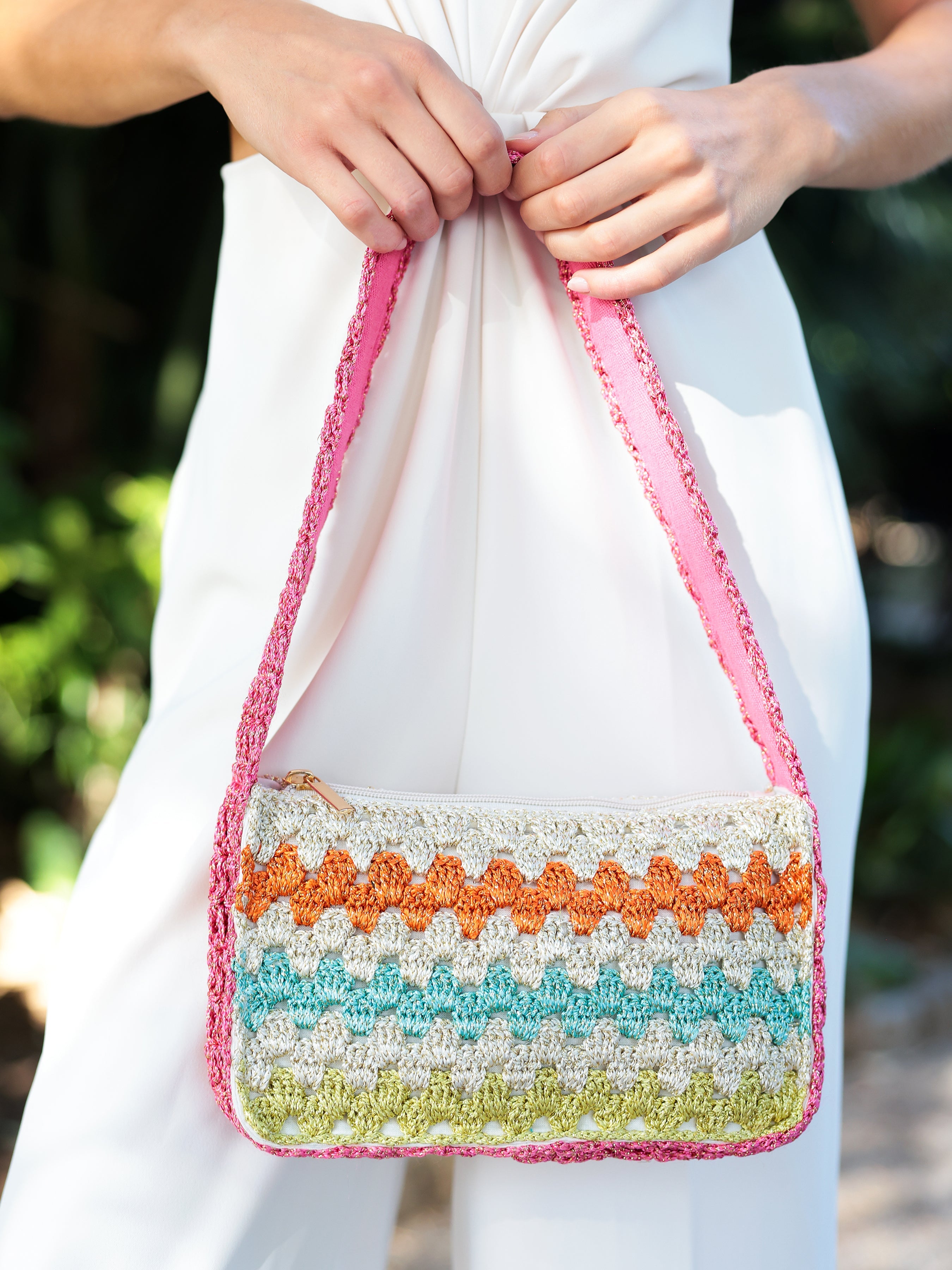 Shiraleah Luna Crochet Shoulder Bag MULTI