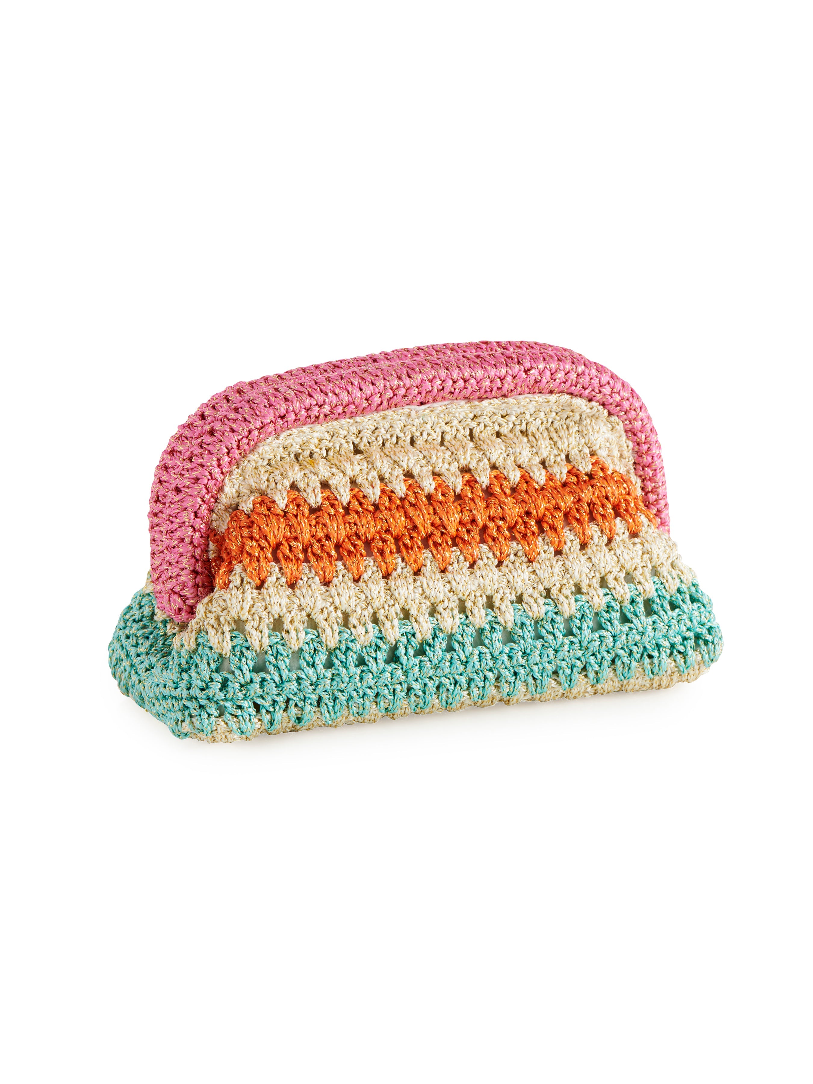 Shiraleah Luna Crochet Clutch MULTI