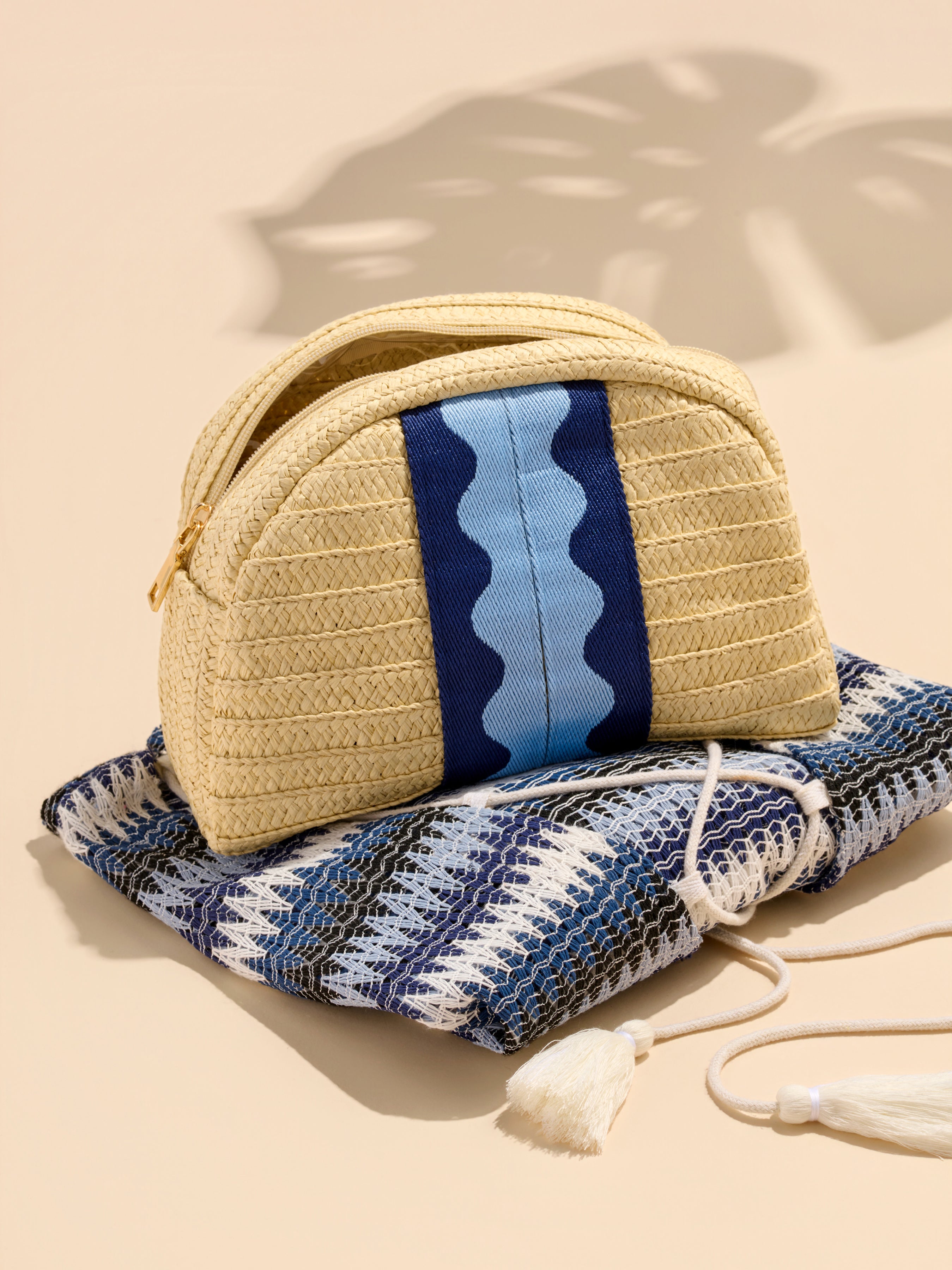 Shiraleah Marbella Zip Pouch BLUE