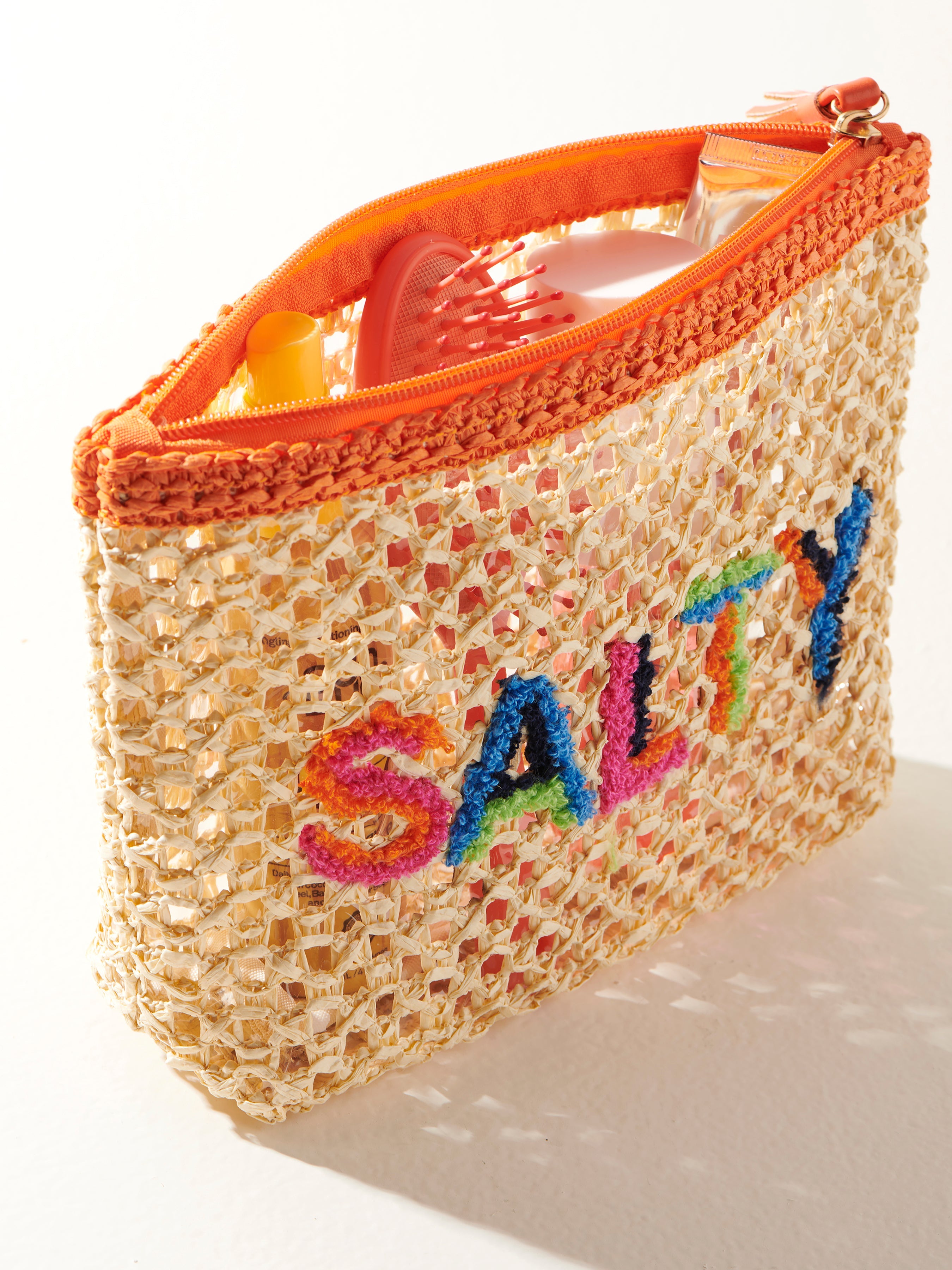 Shiraleah Antigua "Salty" Zip Pouch, Natural