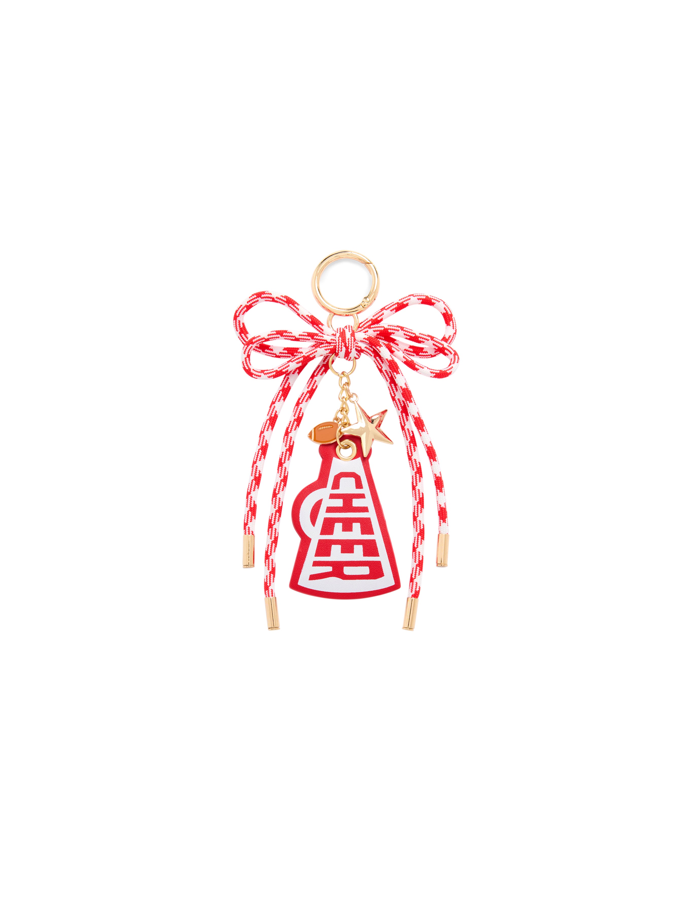 Shiraleah "Cheer" Gameday Bag Charm/Key Ring RED / OS