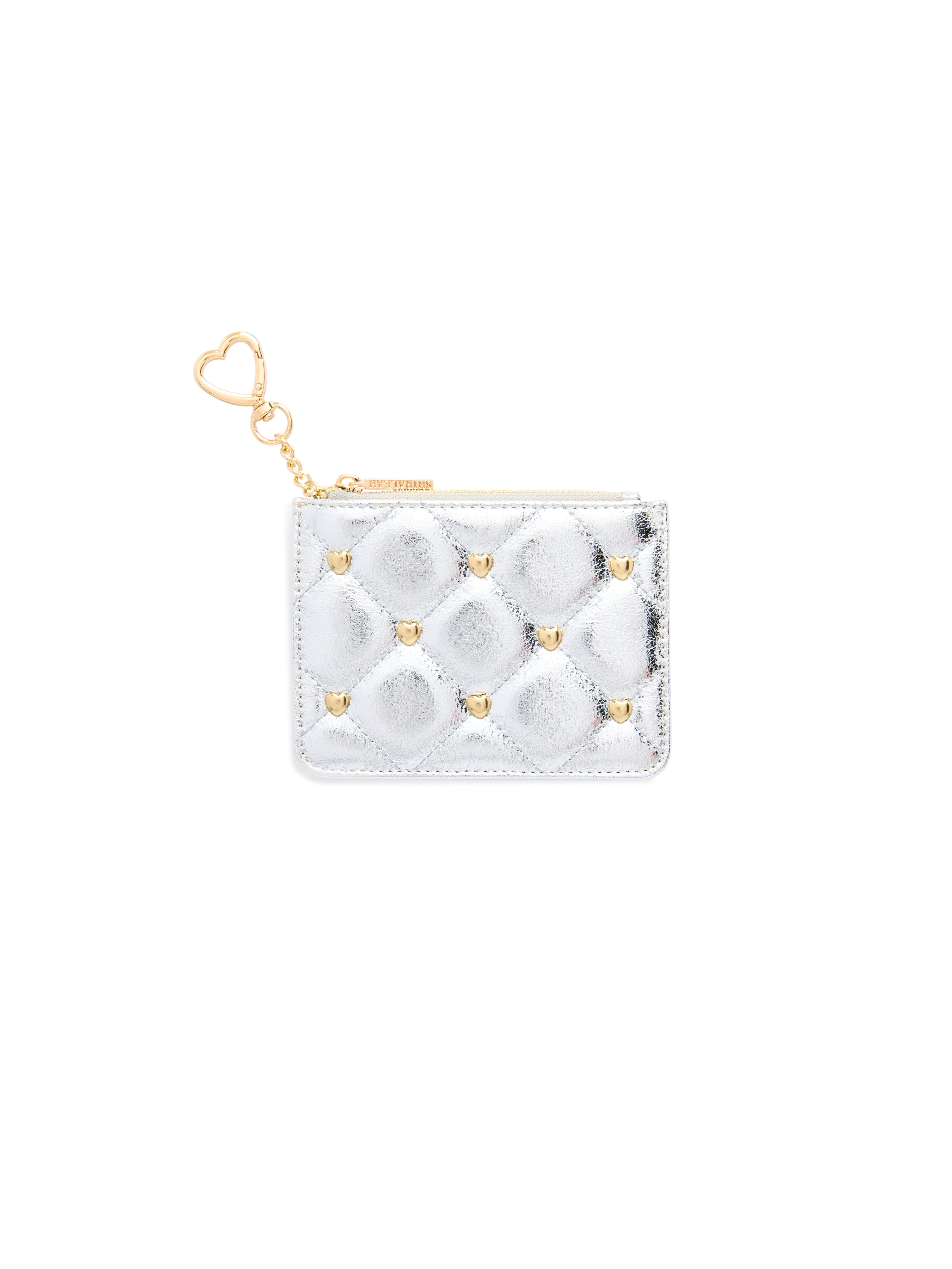 Shiraleah Hearts Card Case SILVER / OS
