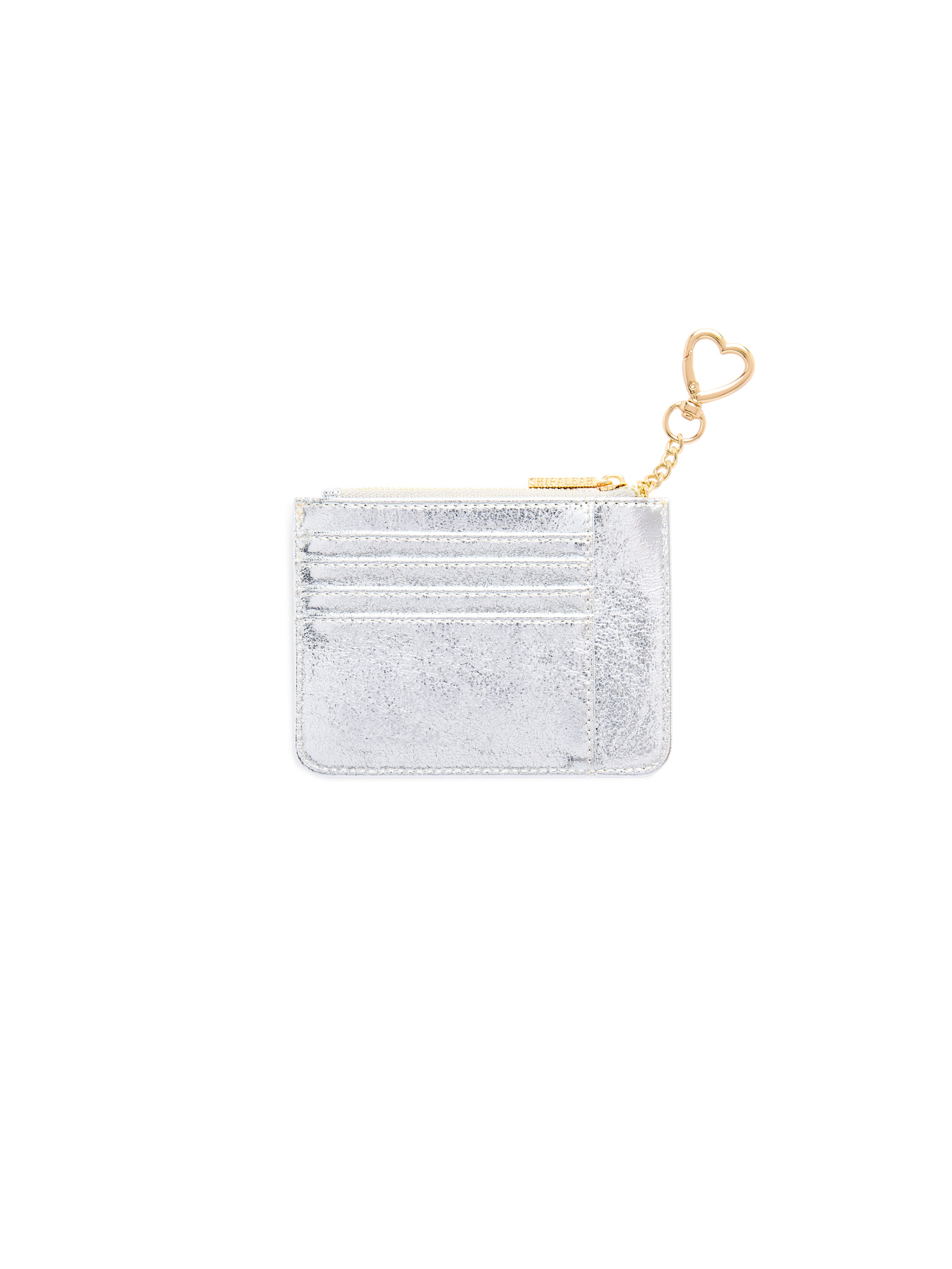 Shiraleah Hearts Card Case SILVER / OS